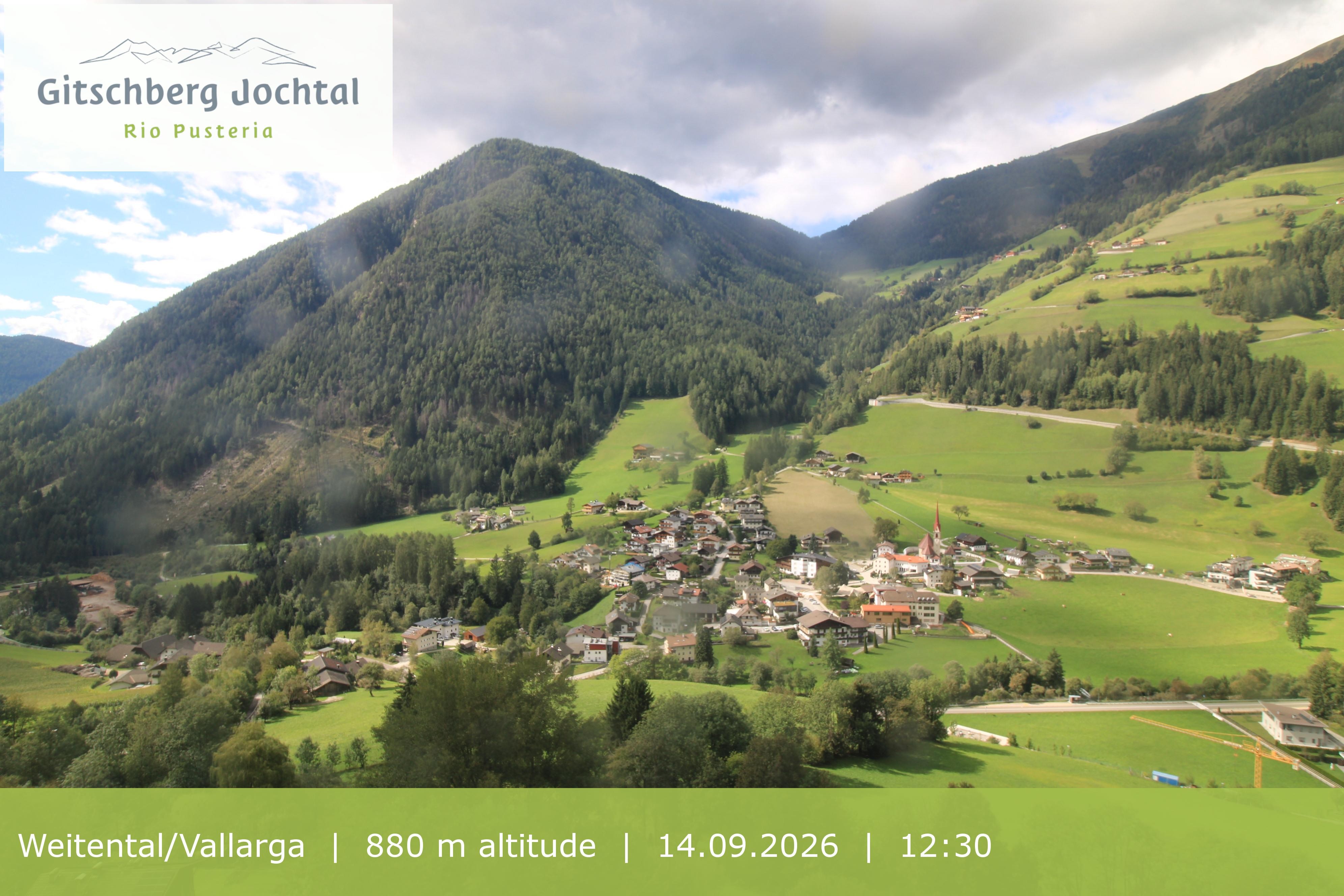 Archiv Foto Webcam Blick auf Weitental vom Gitschberg