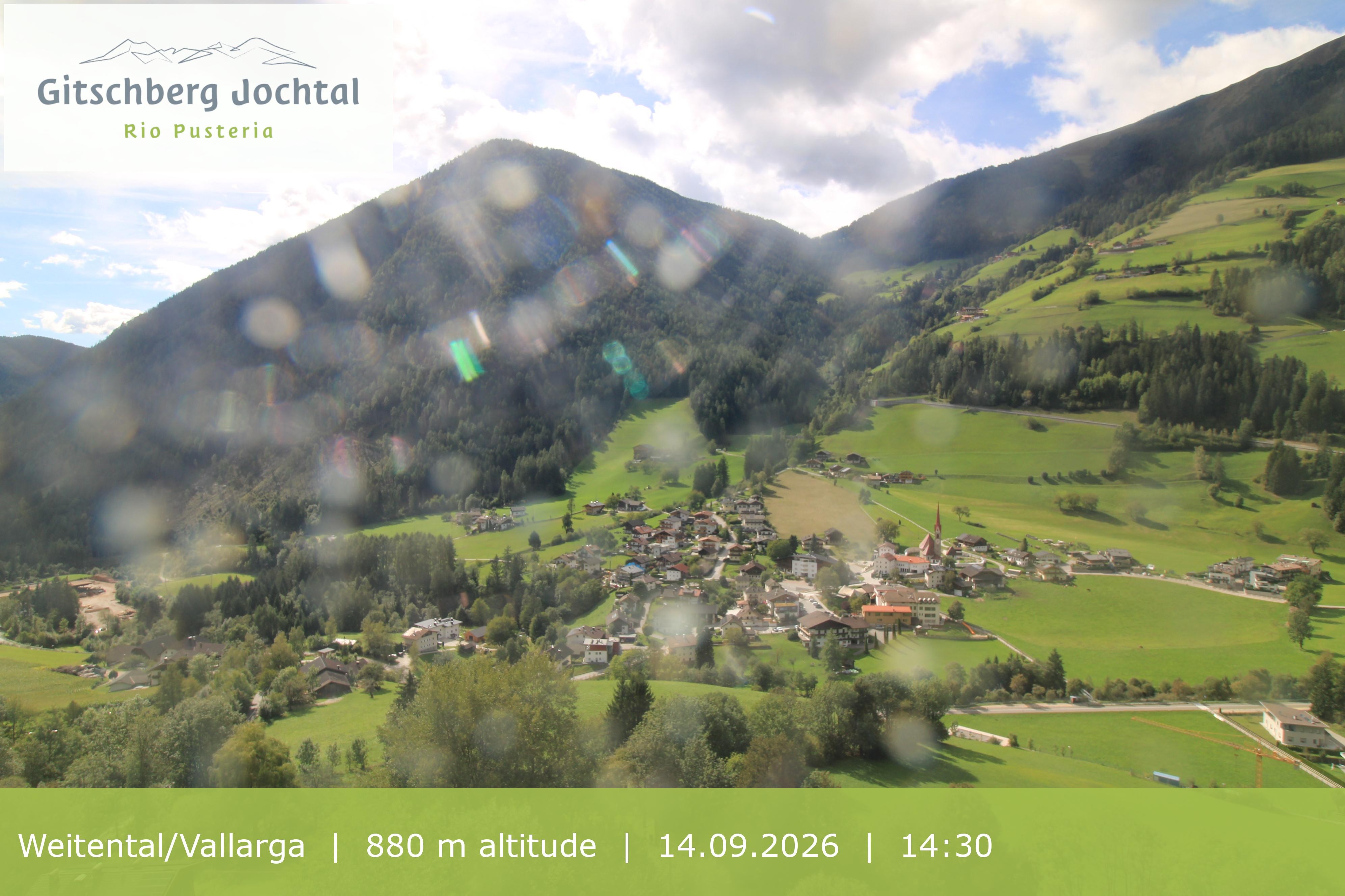 Archiv Foto Webcam Blick auf Weitental vom Gitschberg
