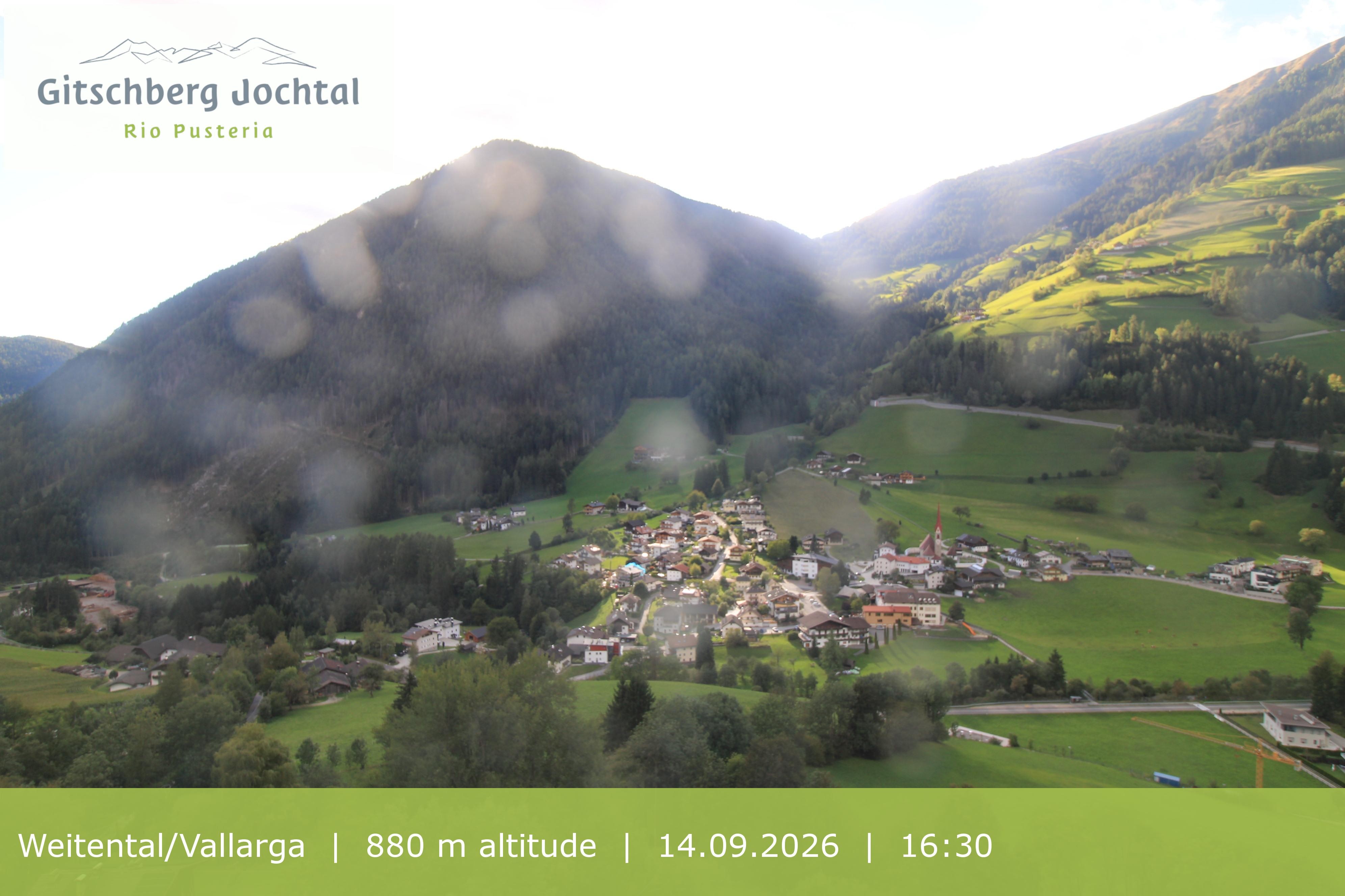 Archiv Foto Webcam Blick auf Weitental vom Gitschberg
