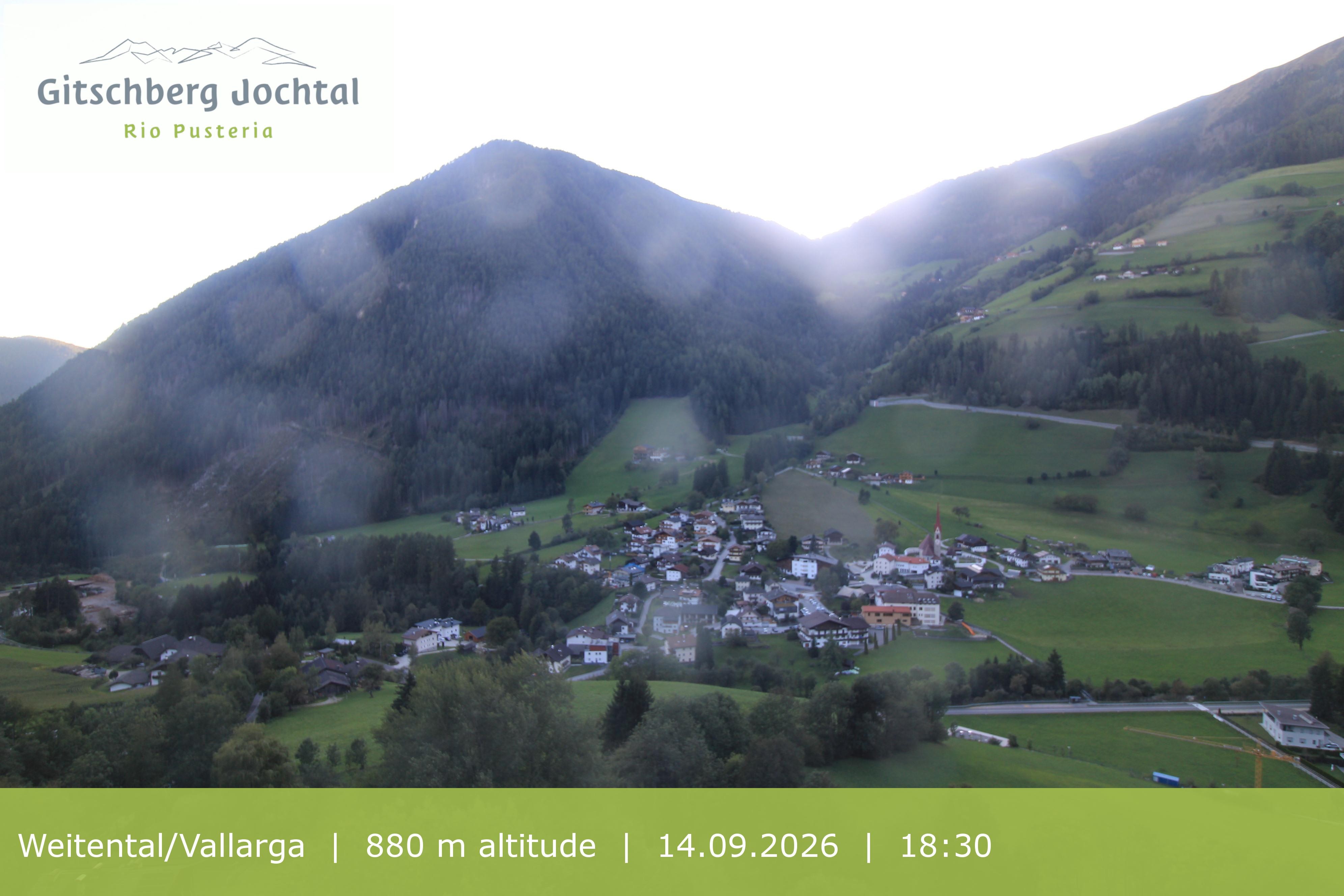 Archiv Foto Webcam Blick auf Weitental vom Gitschberg