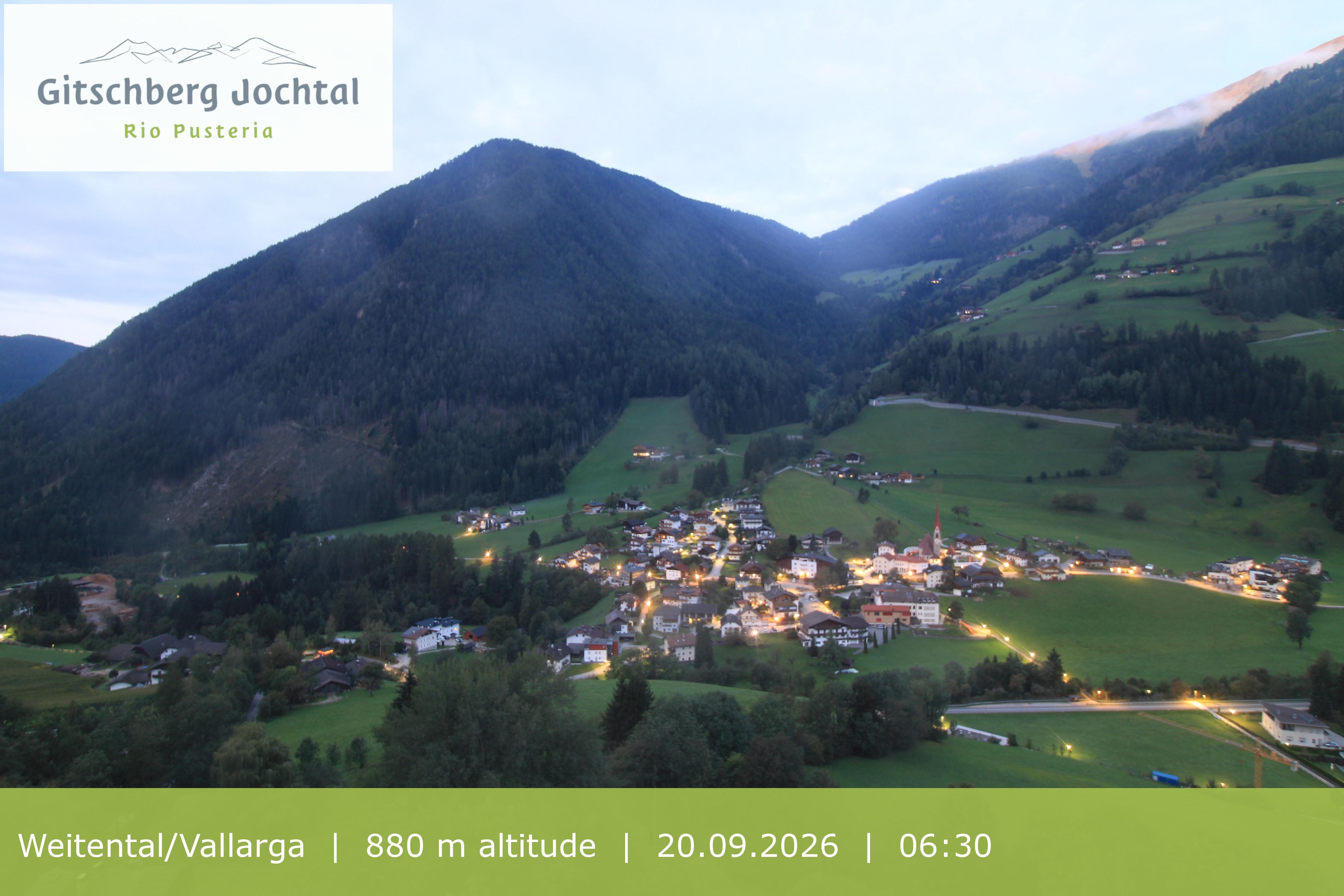 Archiv Foto Webcam Blick auf Weitental vom Gitschberg