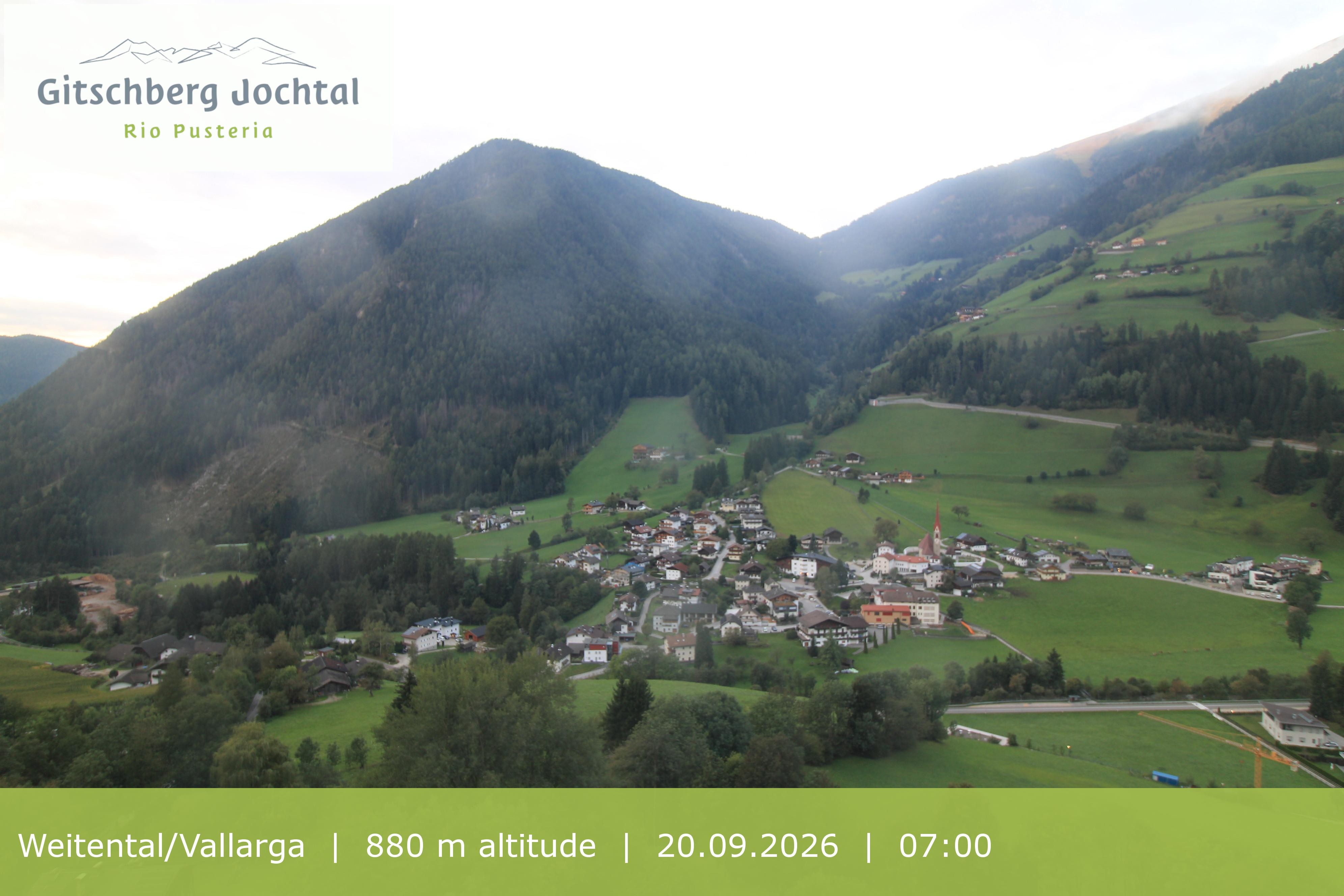 Archiv Foto Webcam Blick auf Weitental vom Gitschberg