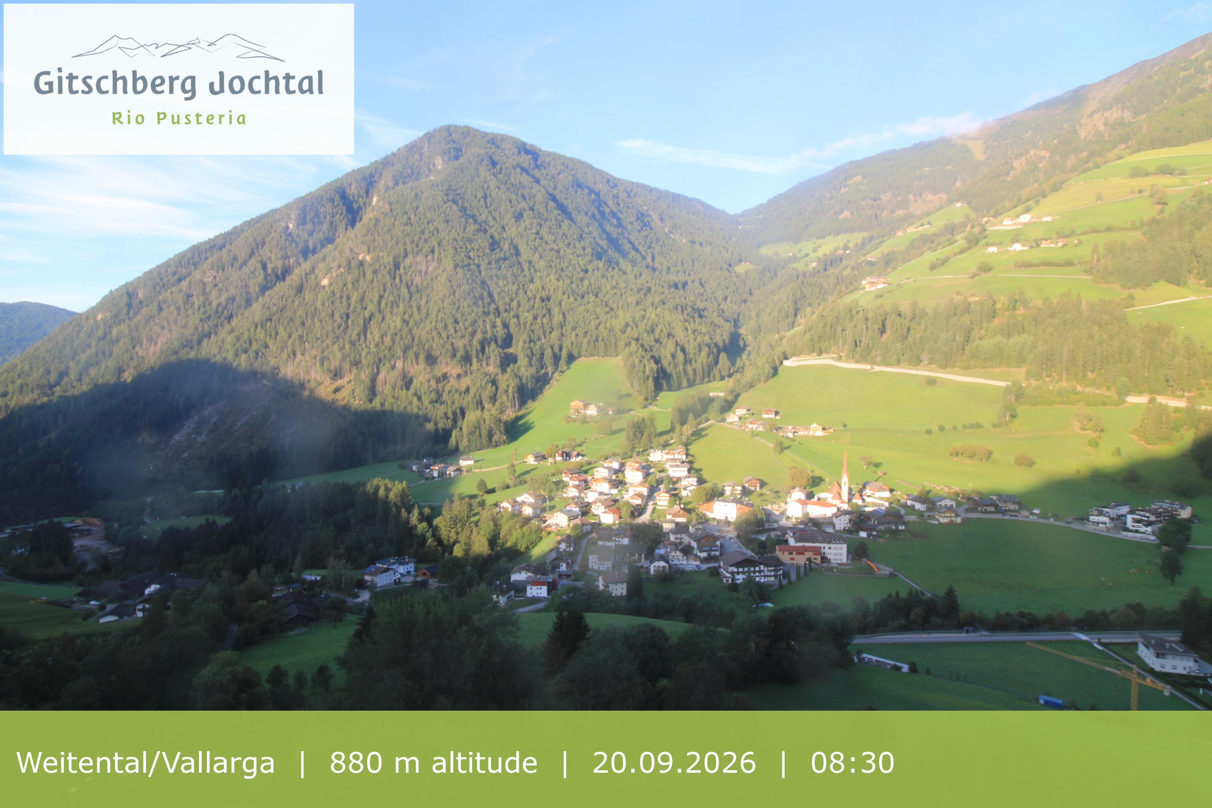 Archiv Foto Webcam Blick auf Weitental vom Gitschberg