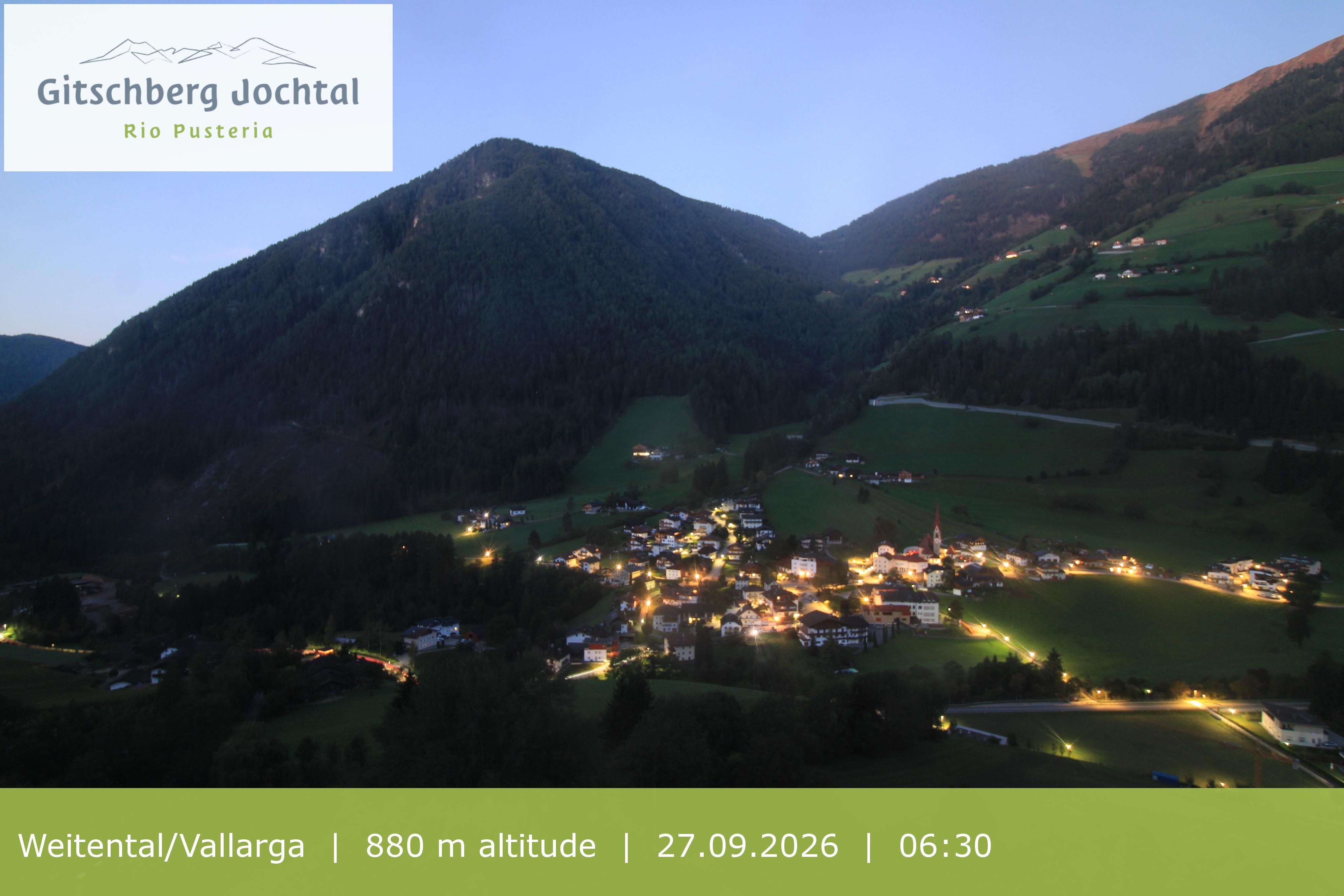 Archiv Foto Webcam Blick auf Weitental vom Gitschberg