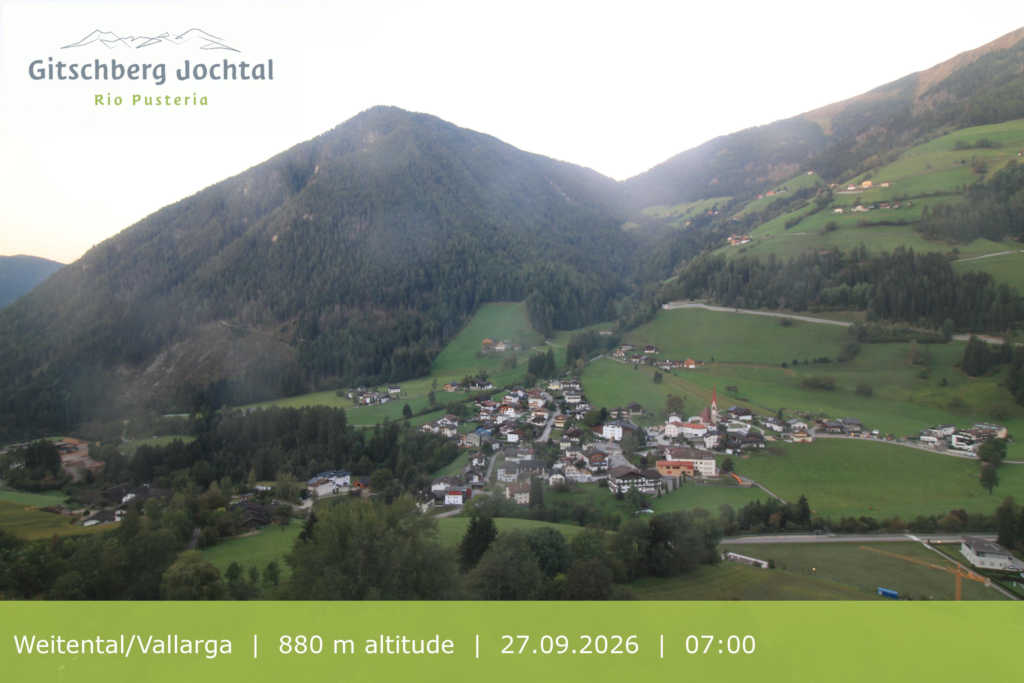 Archiv Foto Webcam Blick auf Weitental vom Gitschberg