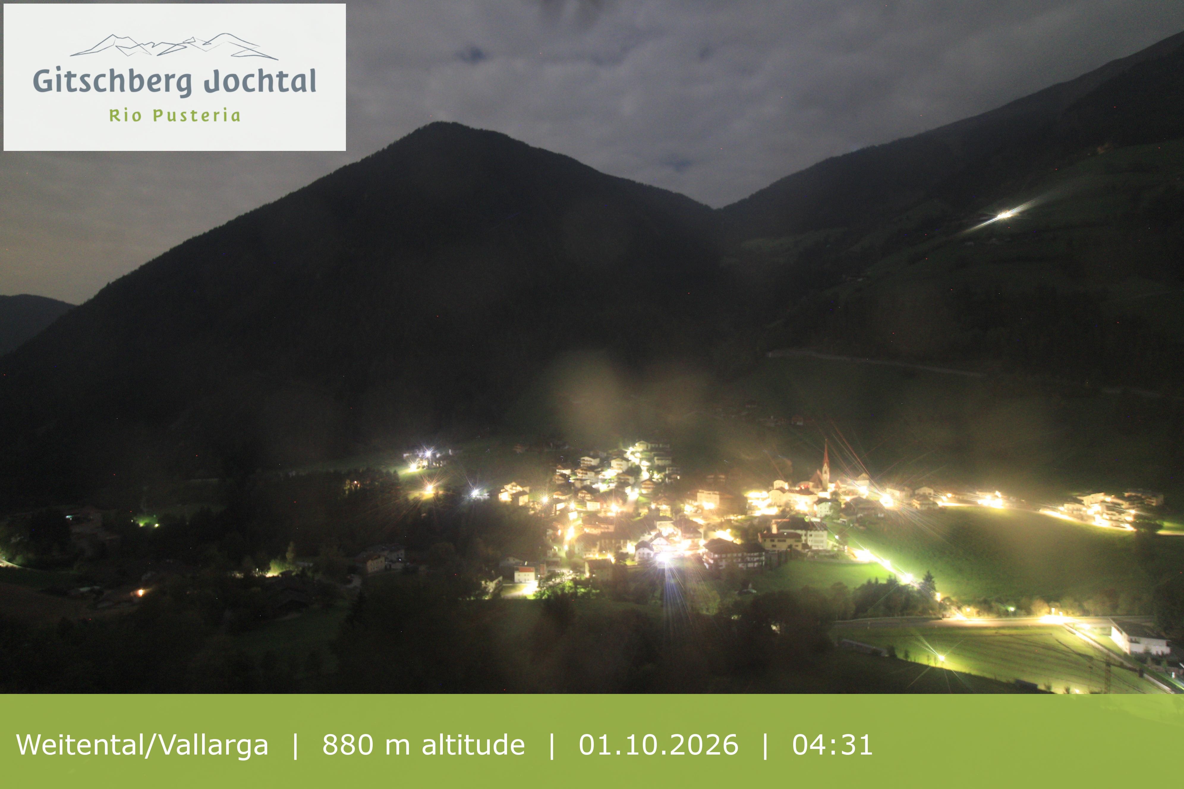 Archiv Foto Webcam Blick auf Weitental vom Gitschberg