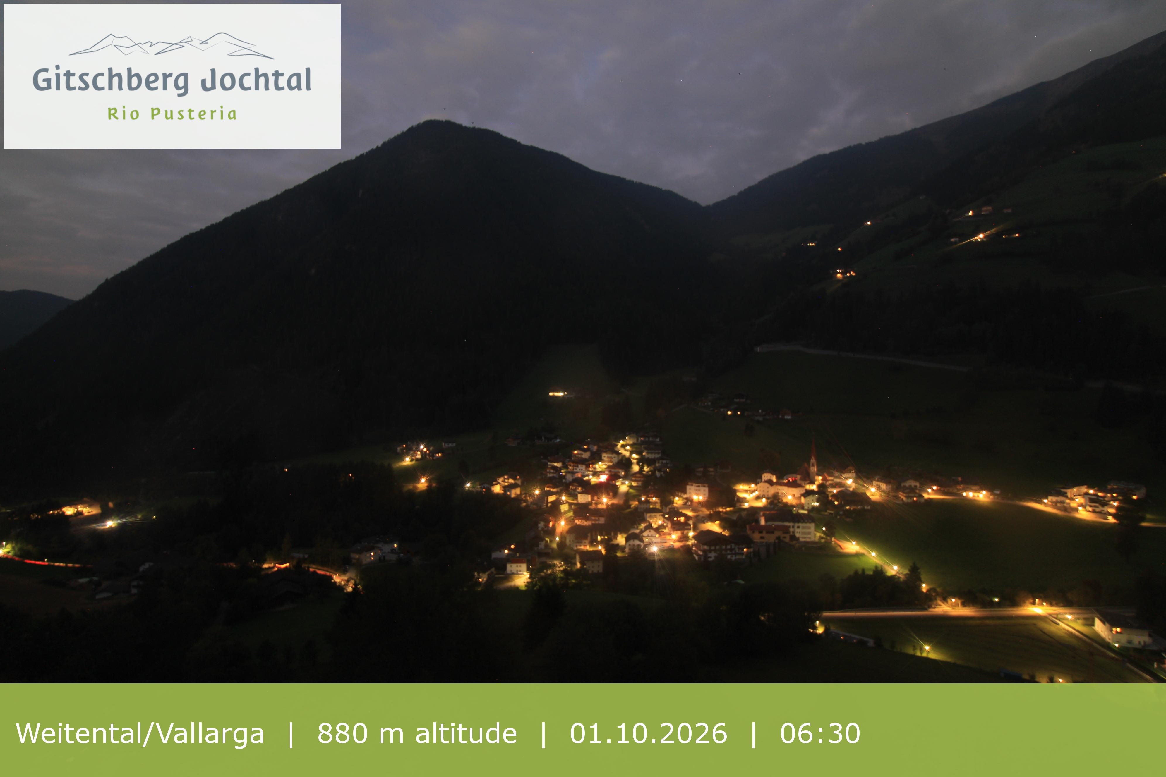 Archiv Foto Webcam Blick auf Weitental vom Gitschberg