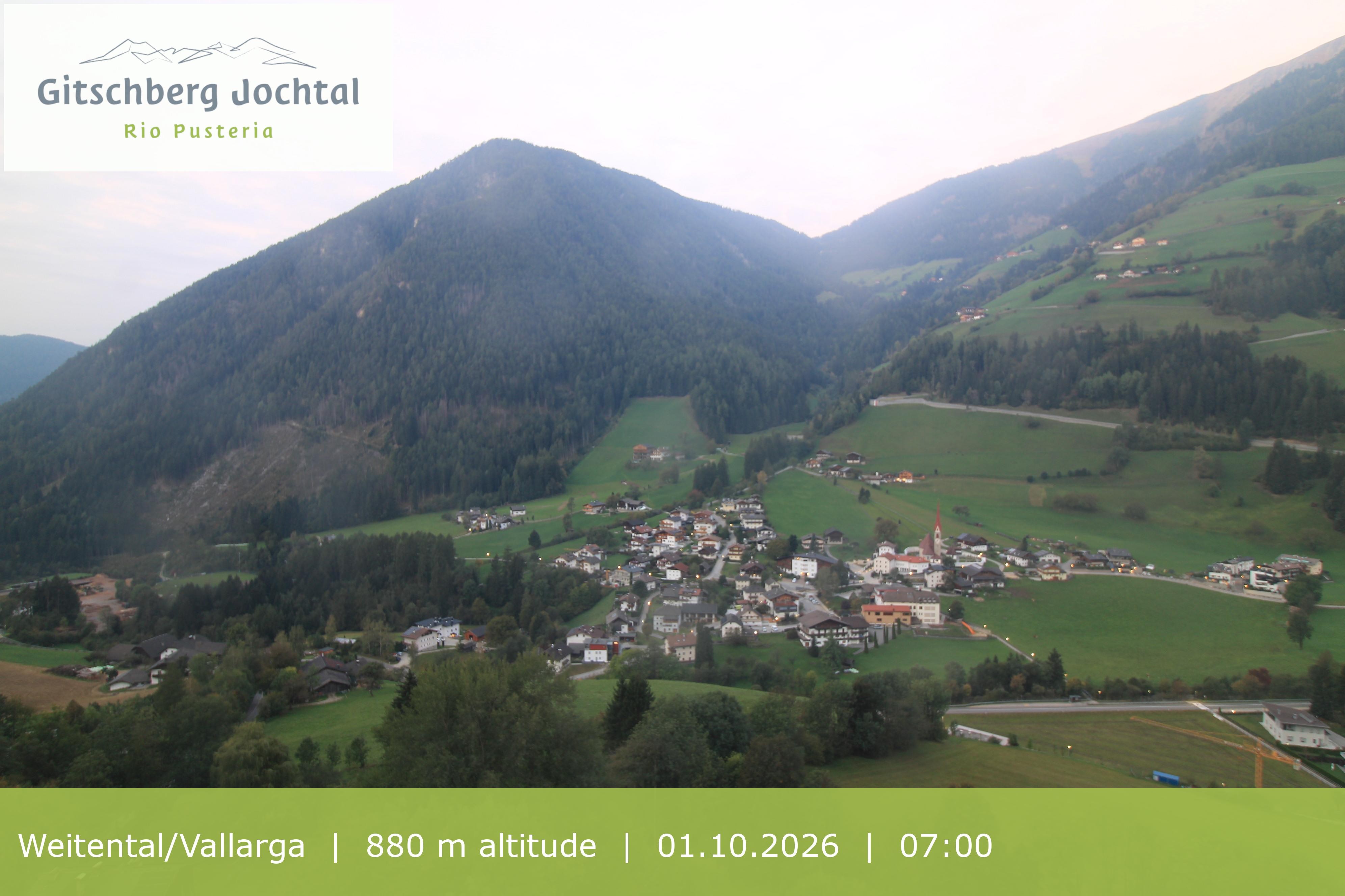 Archiv Foto Webcam Blick auf Weitental vom Gitschberg