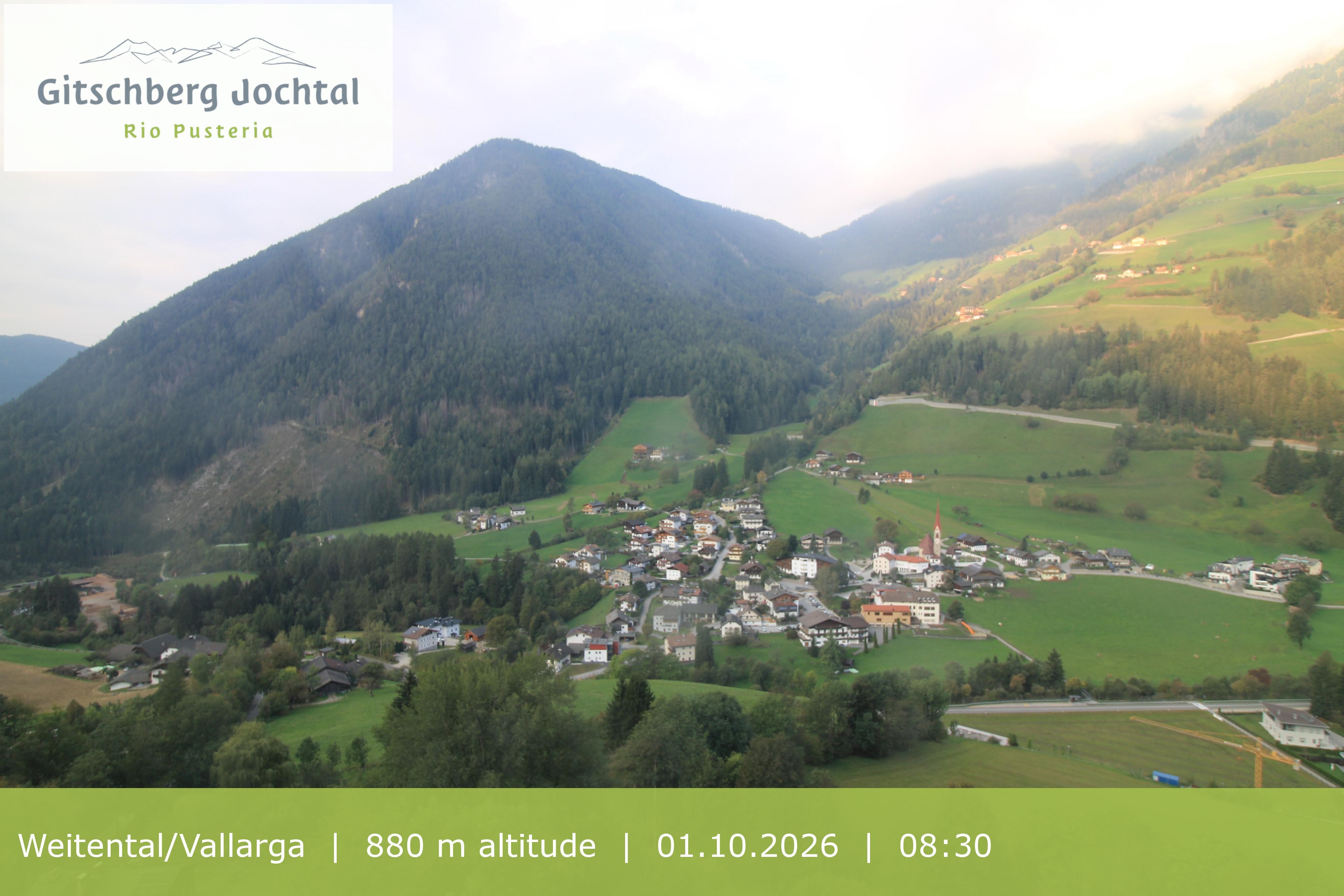 Archiv Foto Webcam Blick auf Weitental vom Gitschberg