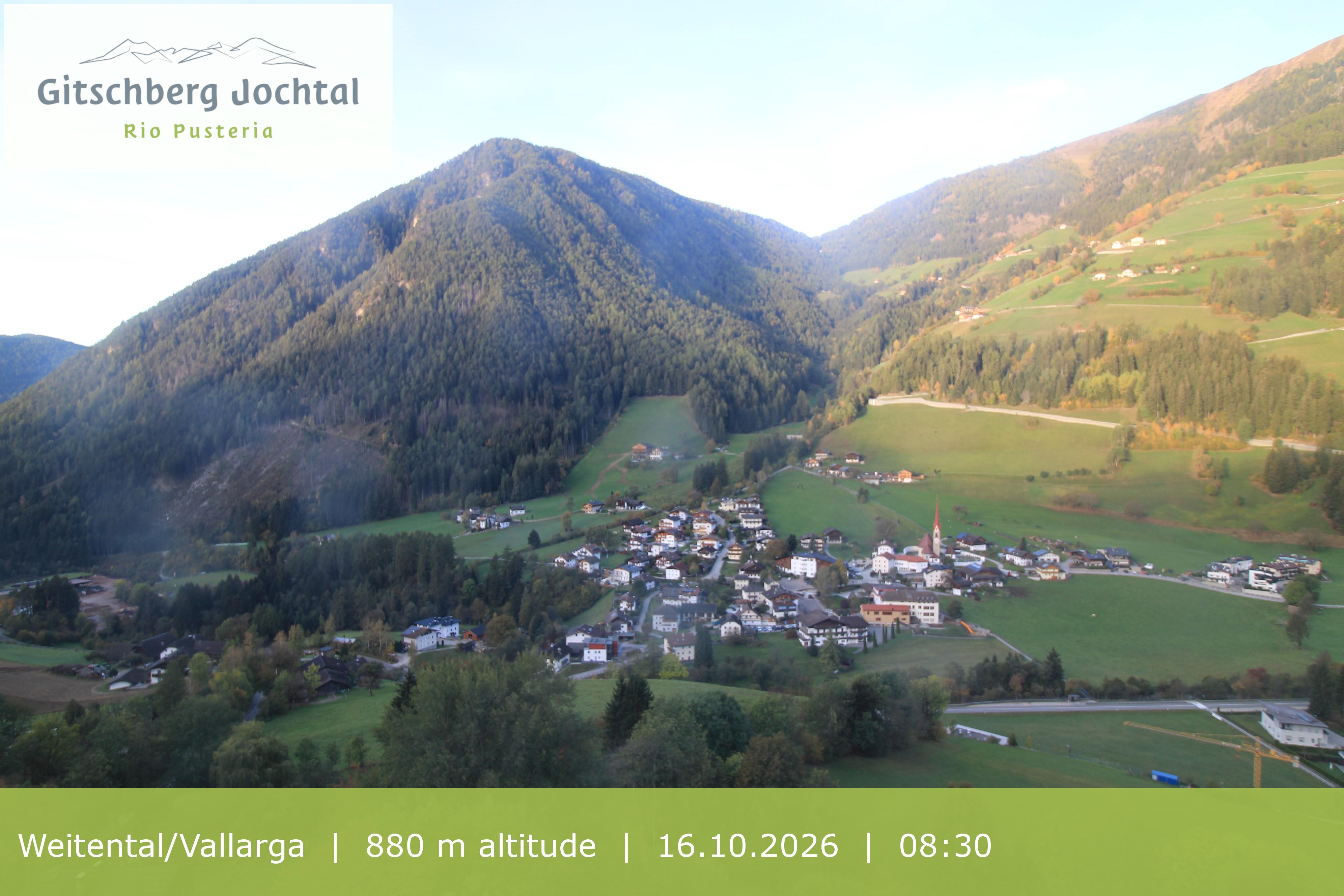 Archiv Foto Webcam Blick auf Weitental vom Gitschberg