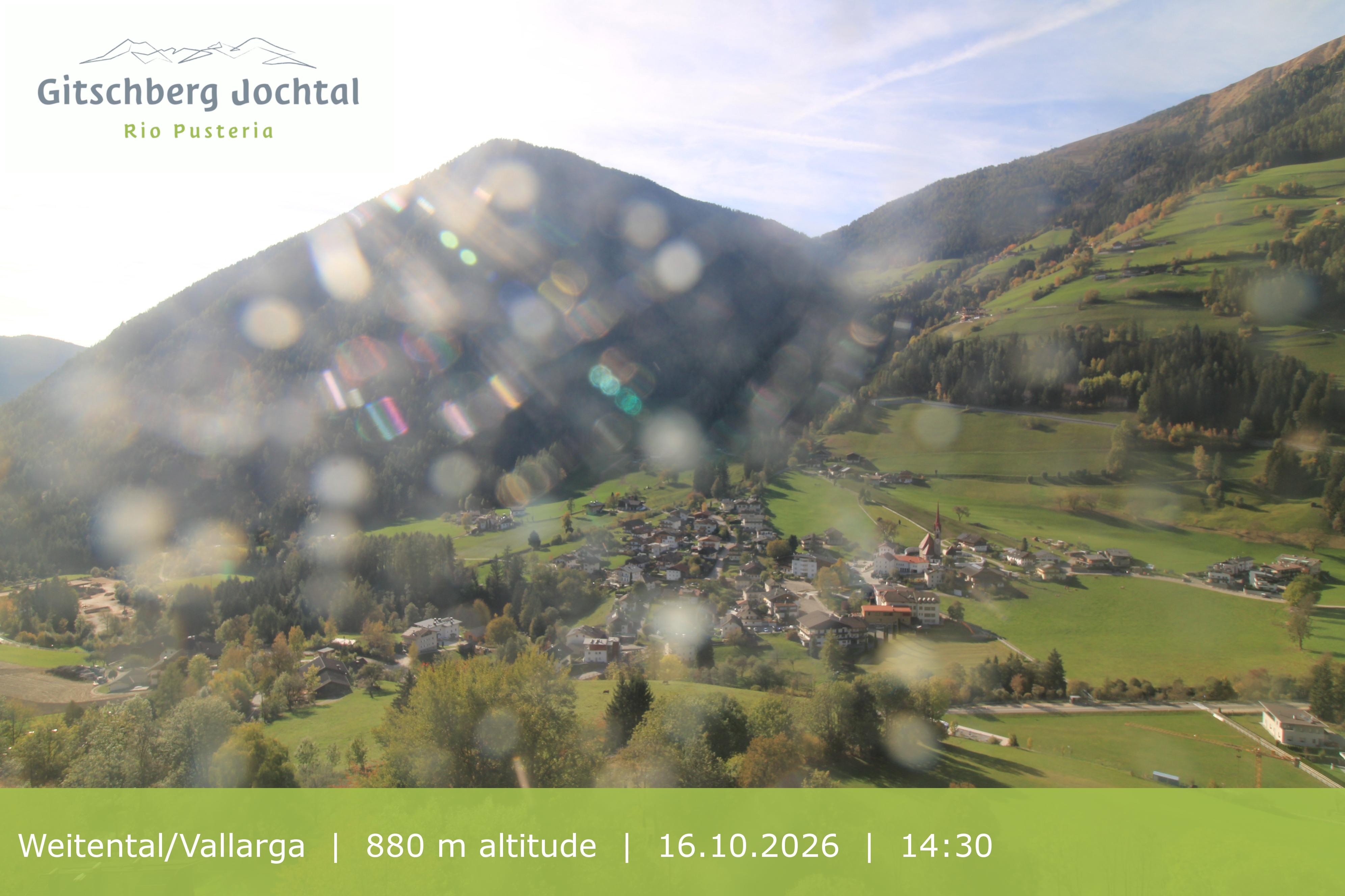 Archiv Foto Webcam Blick auf Weitental vom Gitschberg