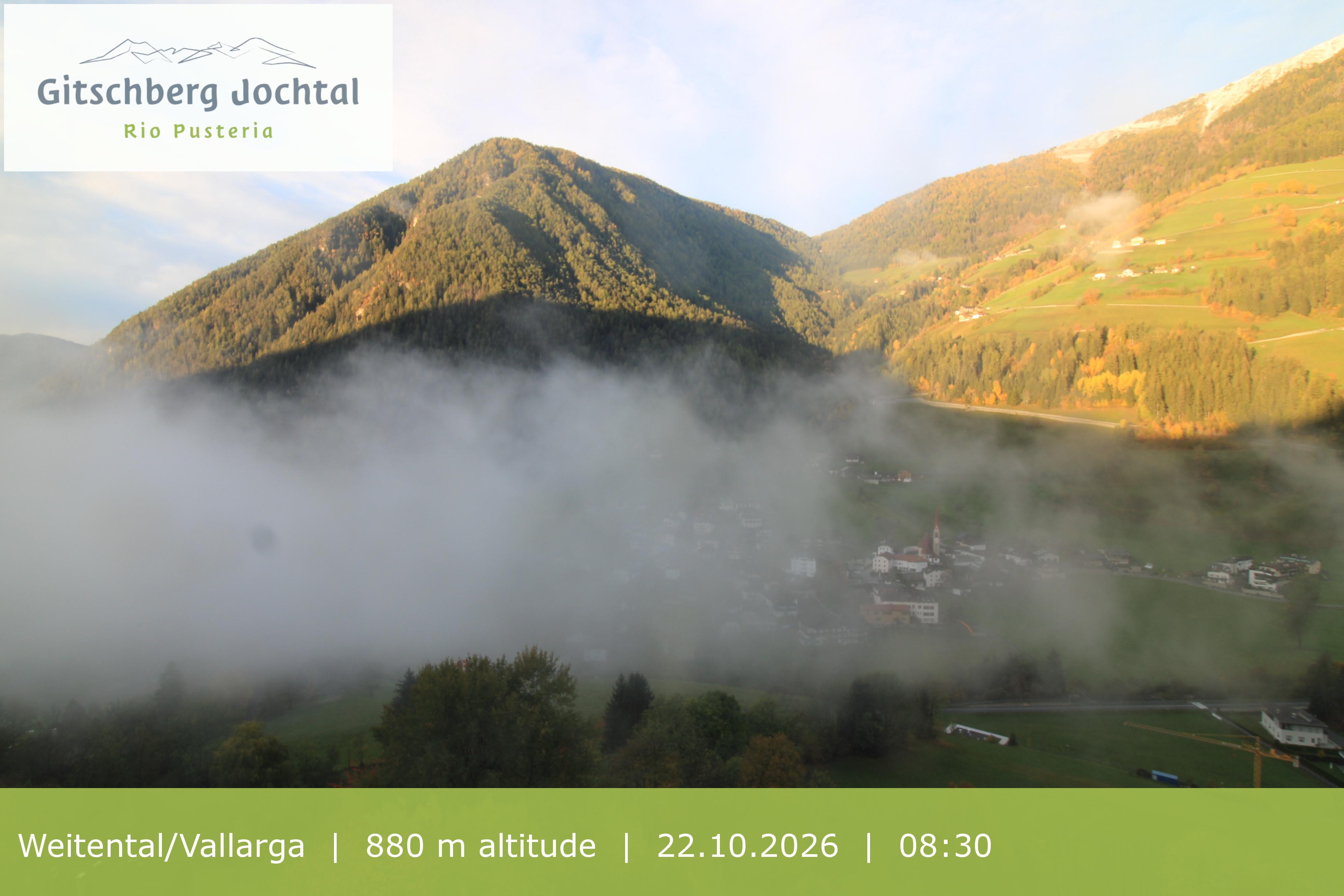 Archiv Foto Webcam Blick auf Weitental vom Gitschberg