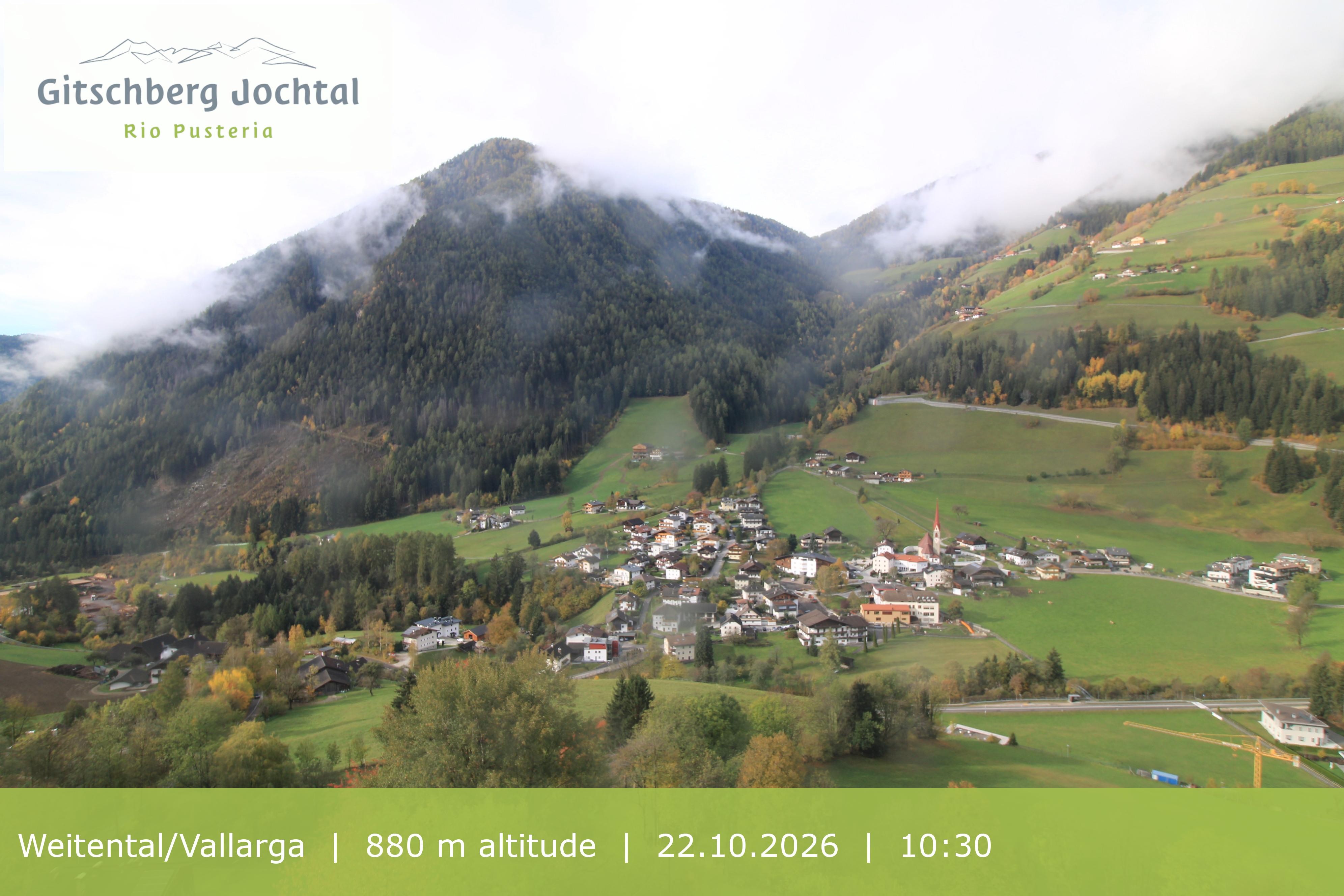 Archiv Foto Webcam Blick auf Weitental vom Gitschberg