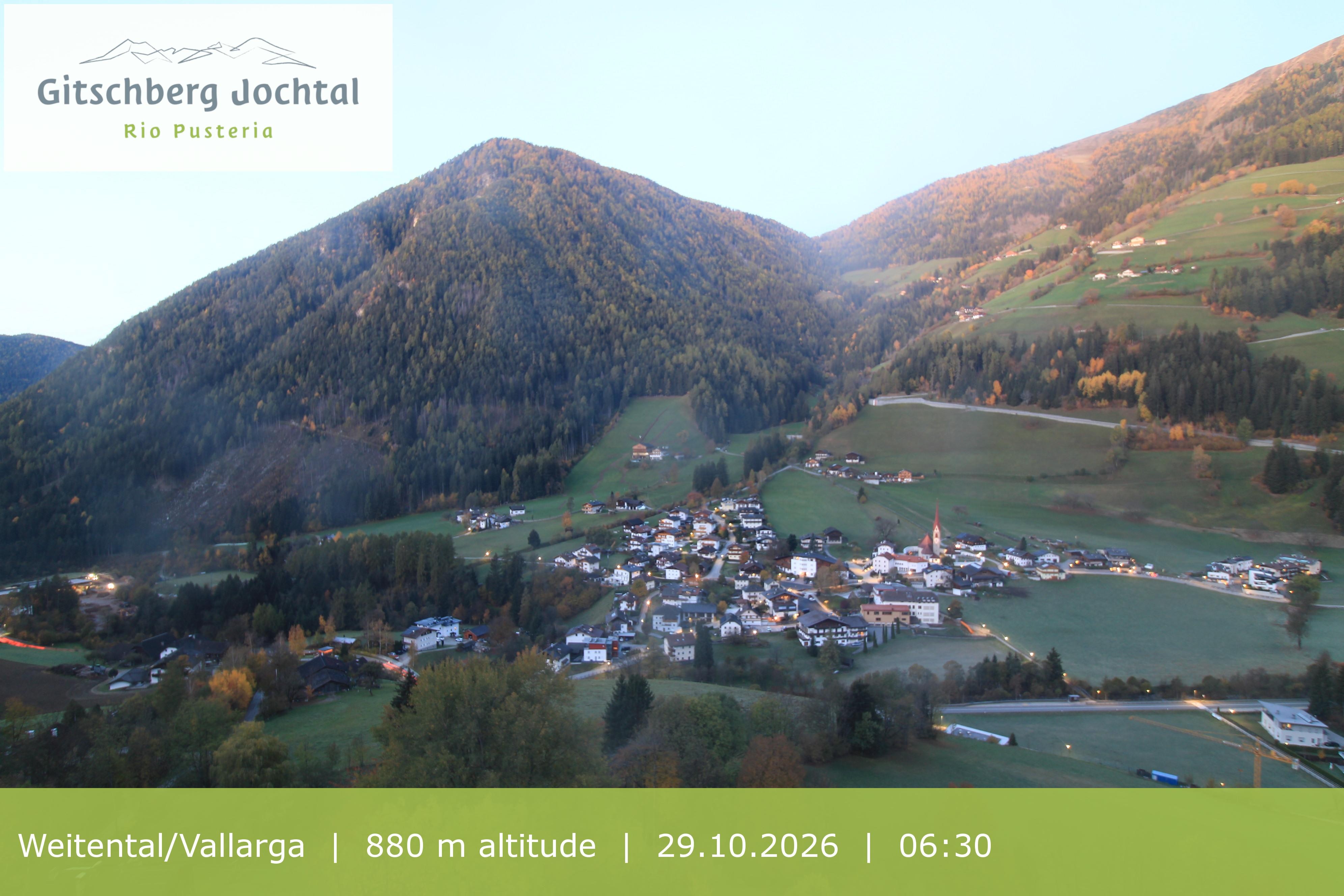 Archiv Foto Webcam Blick auf Weitental vom Gitschberg