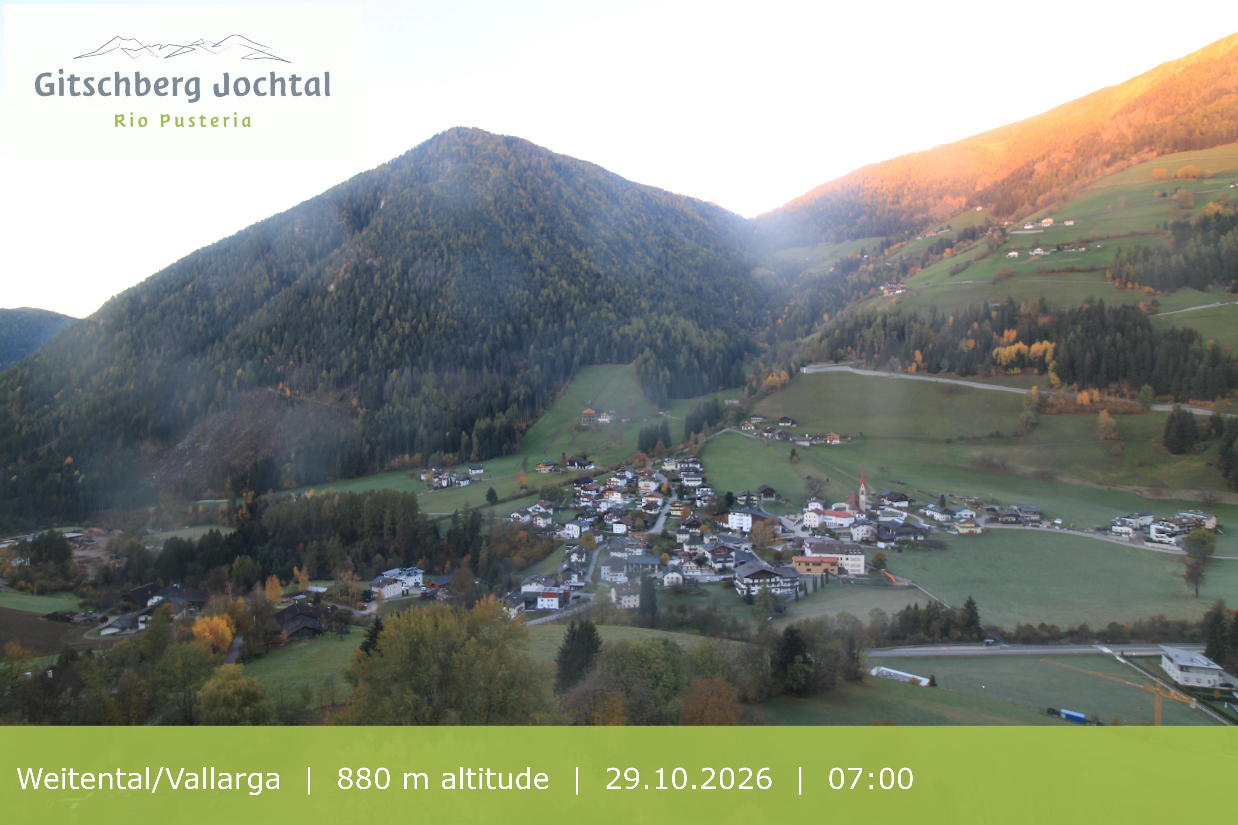 Archiv Foto Webcam Blick auf Weitental vom Gitschberg