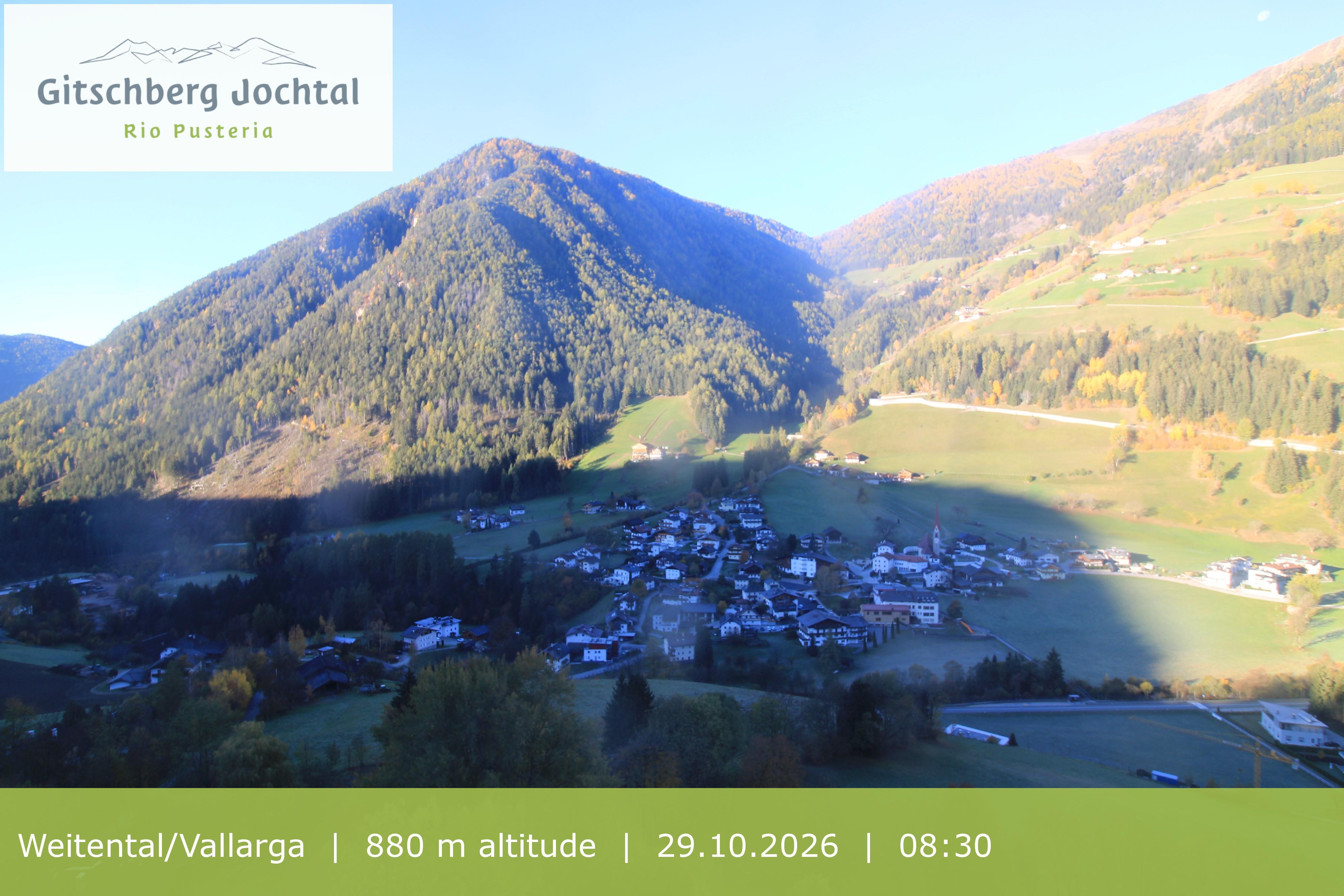 Archiv Foto Webcam Blick auf Weitental vom Gitschberg