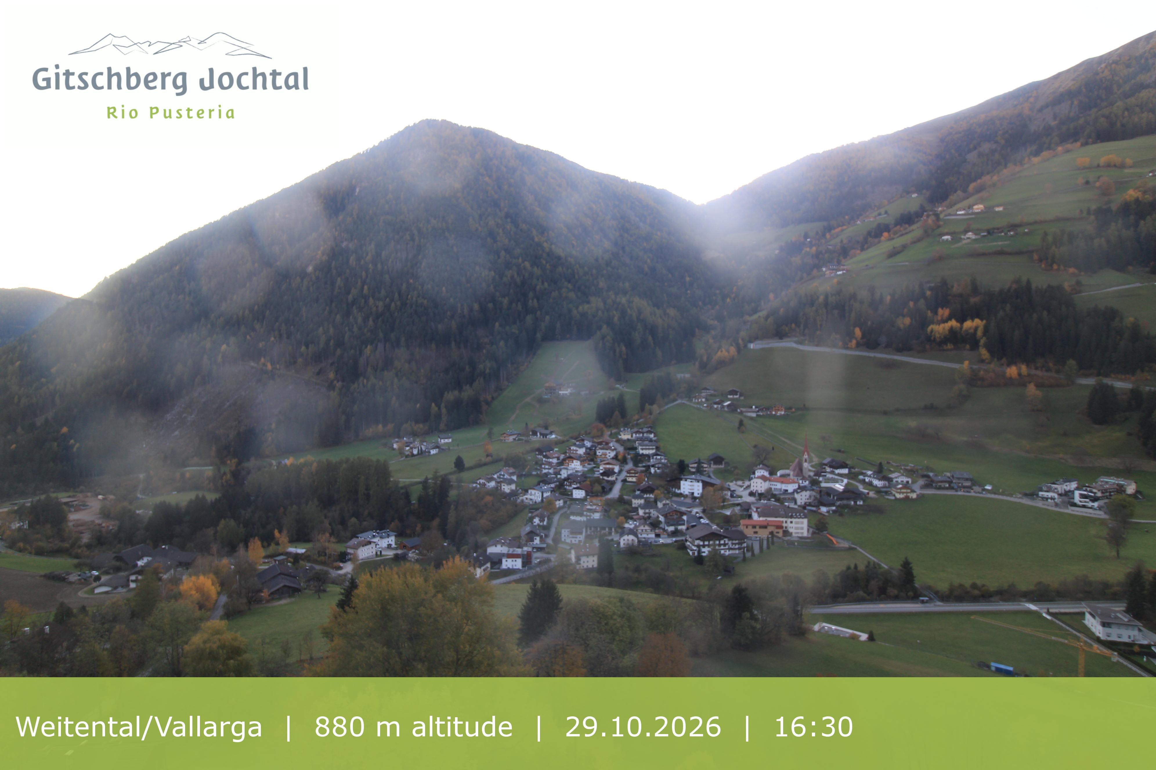 Archiv Foto Webcam Blick auf Weitental vom Gitschberg