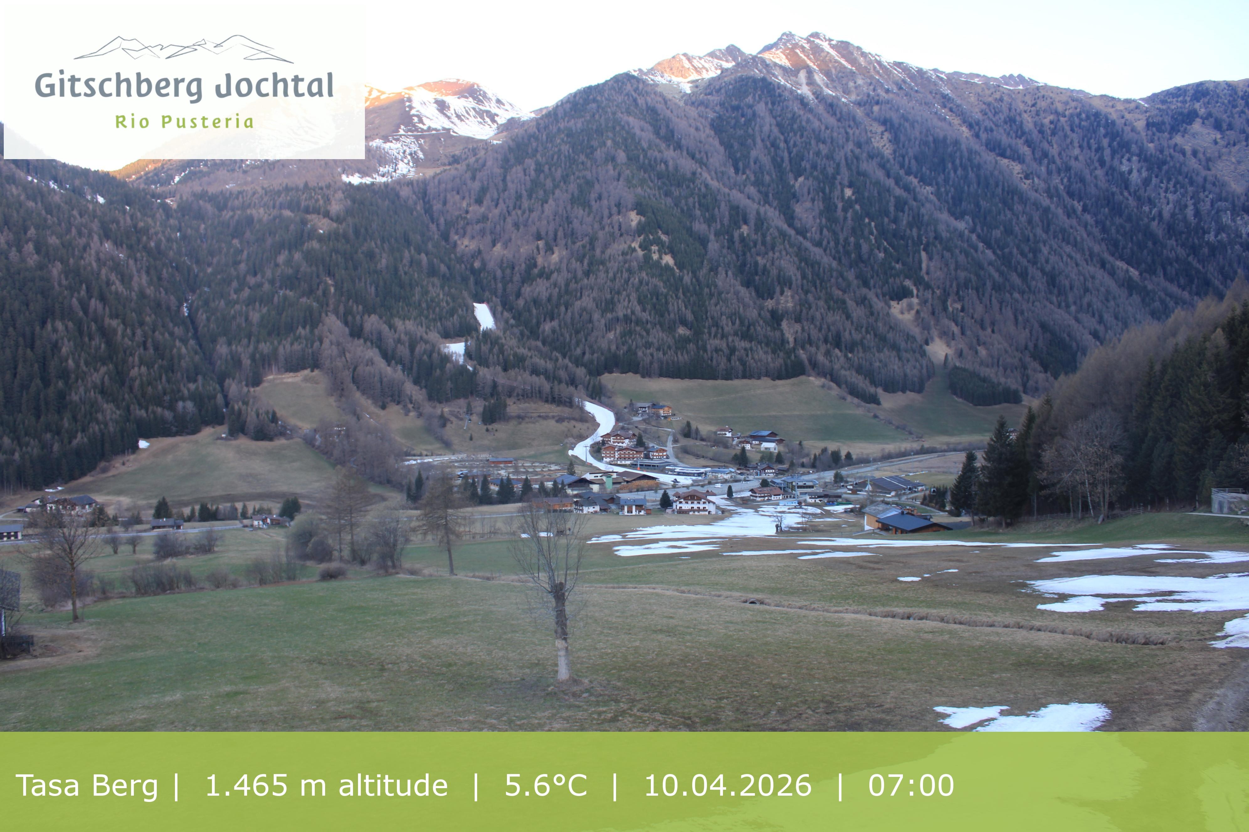 Archived image Webcam: View at Gitschberg Mountain
