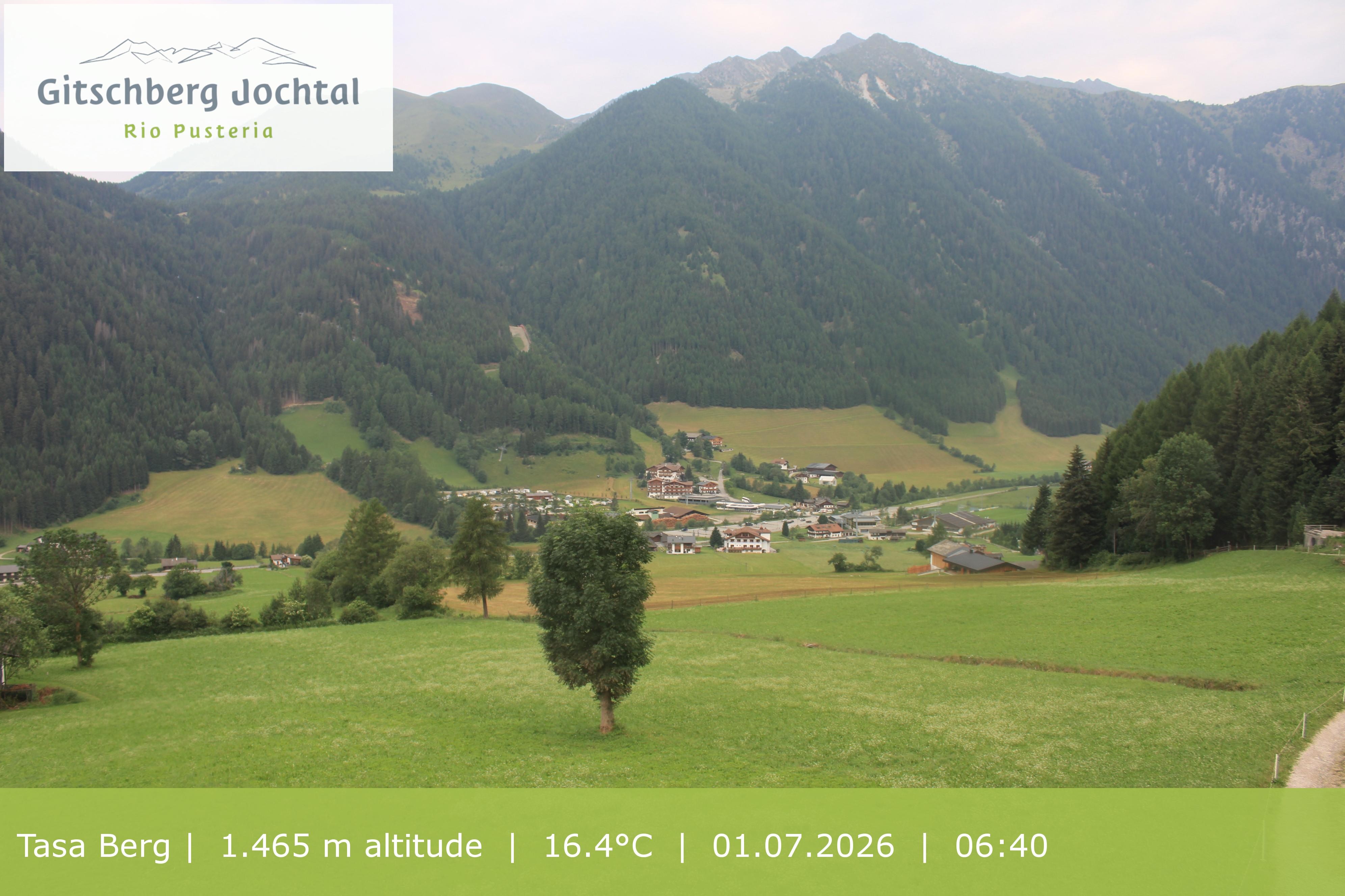 Archived image Webcam: View at Gitschberg Mountain