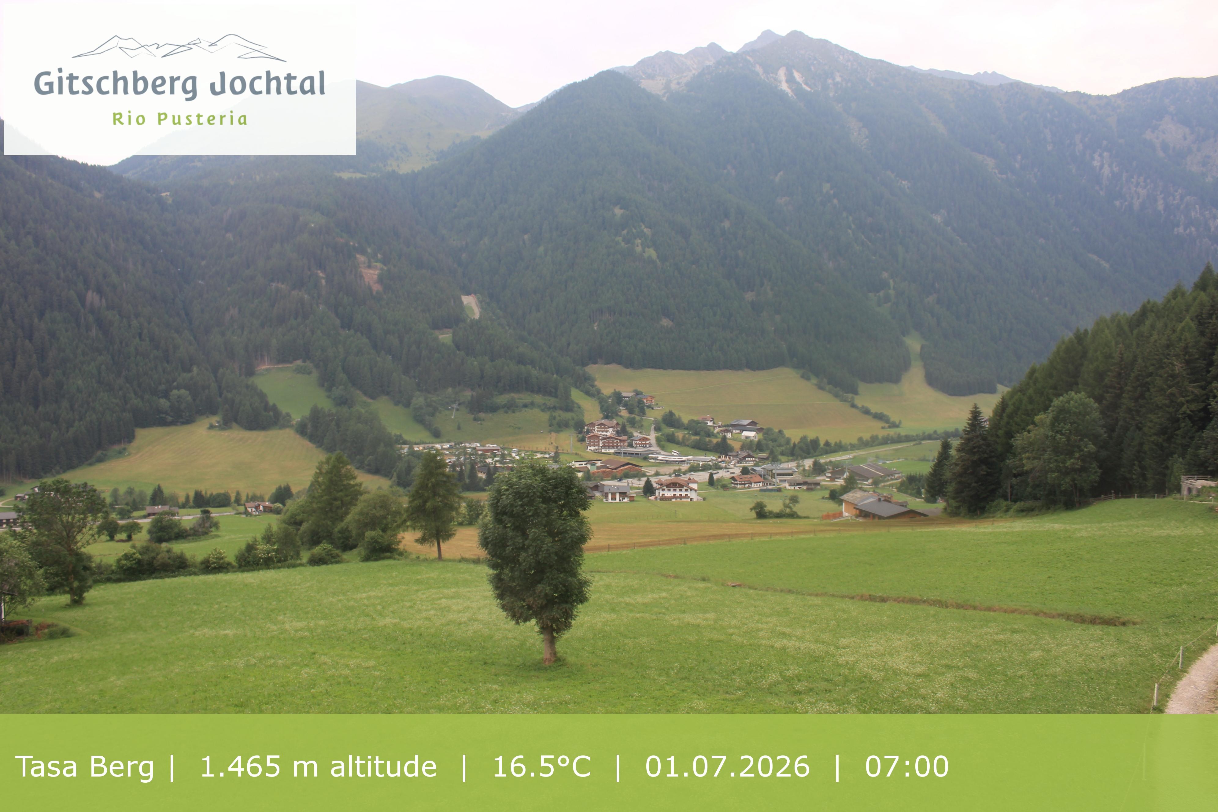 Archived image Webcam: View at Gitschberg Mountain