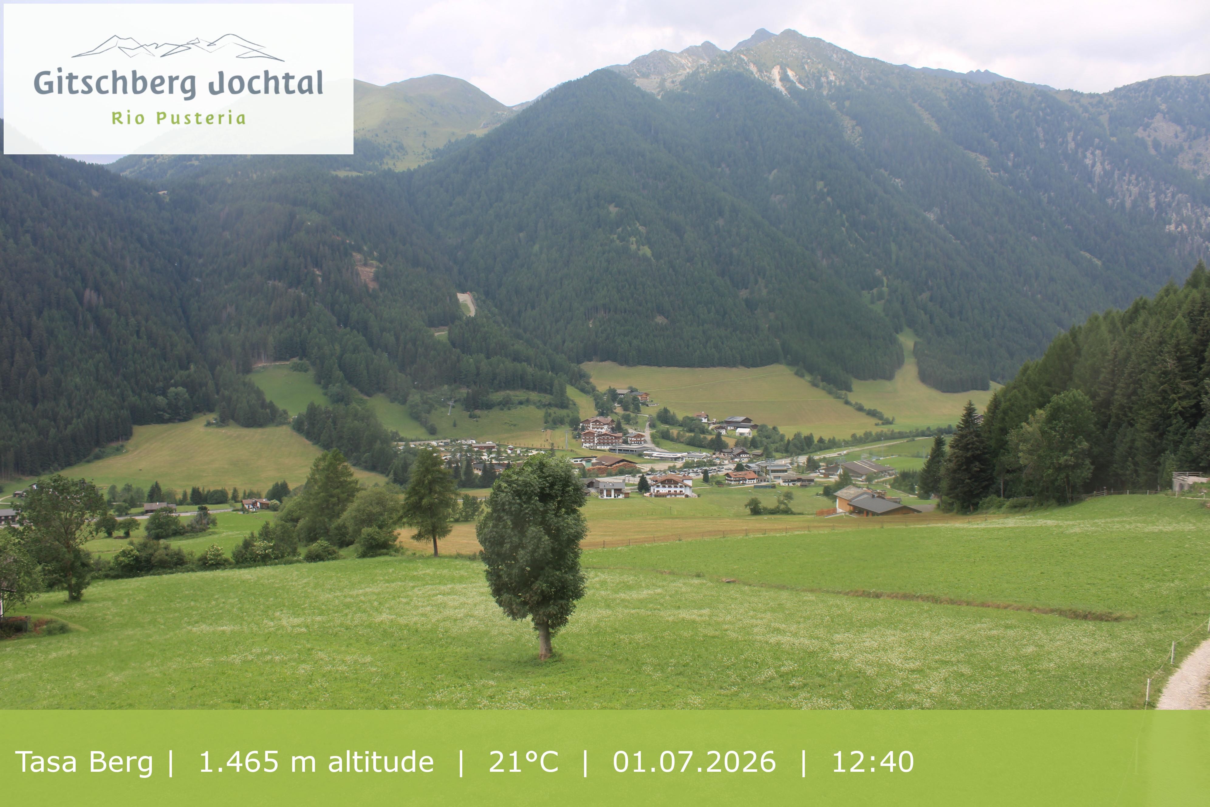 Archived image Webcam: View at Gitschberg Mountain