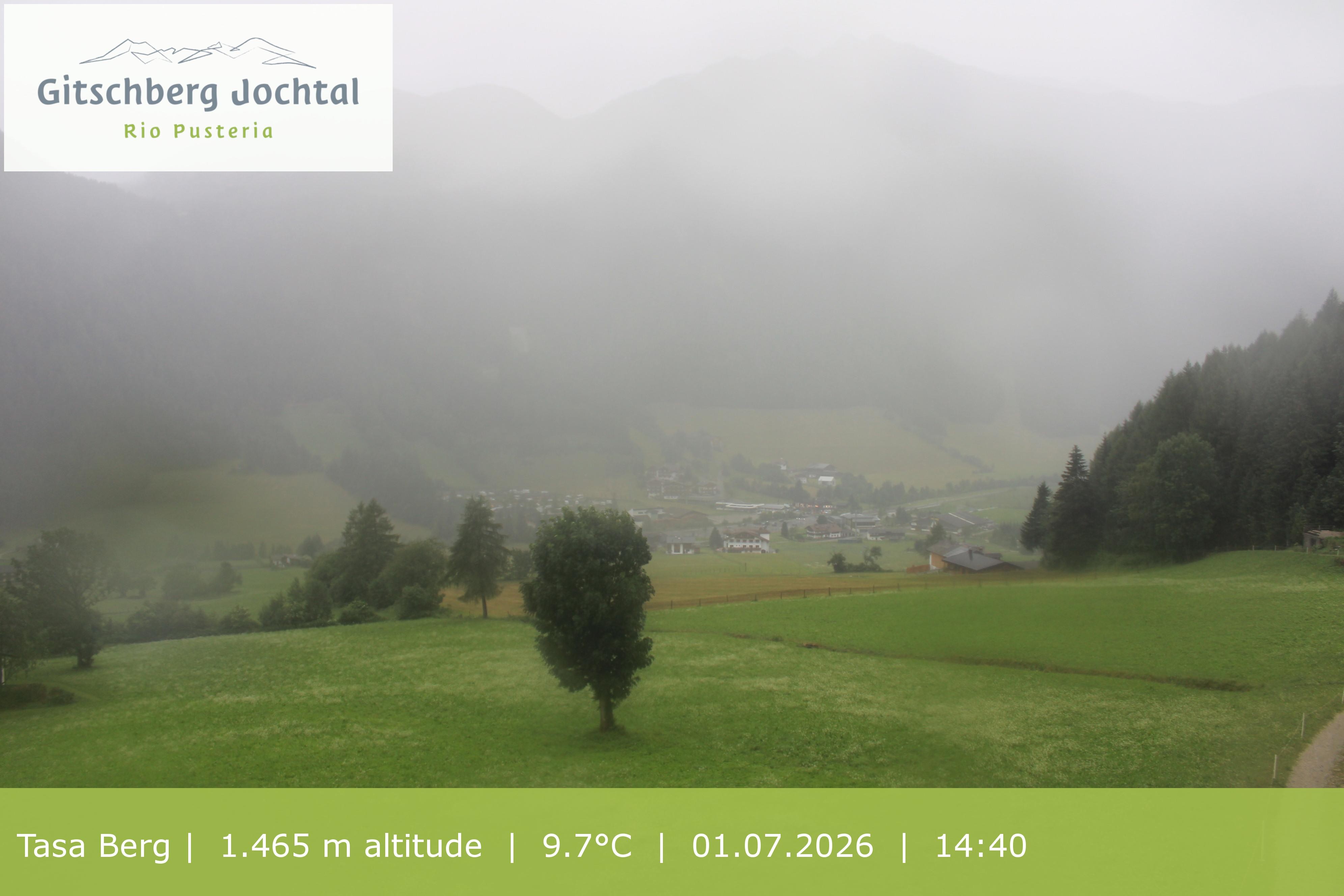 Archived image Webcam: View at Gitschberg Mountain