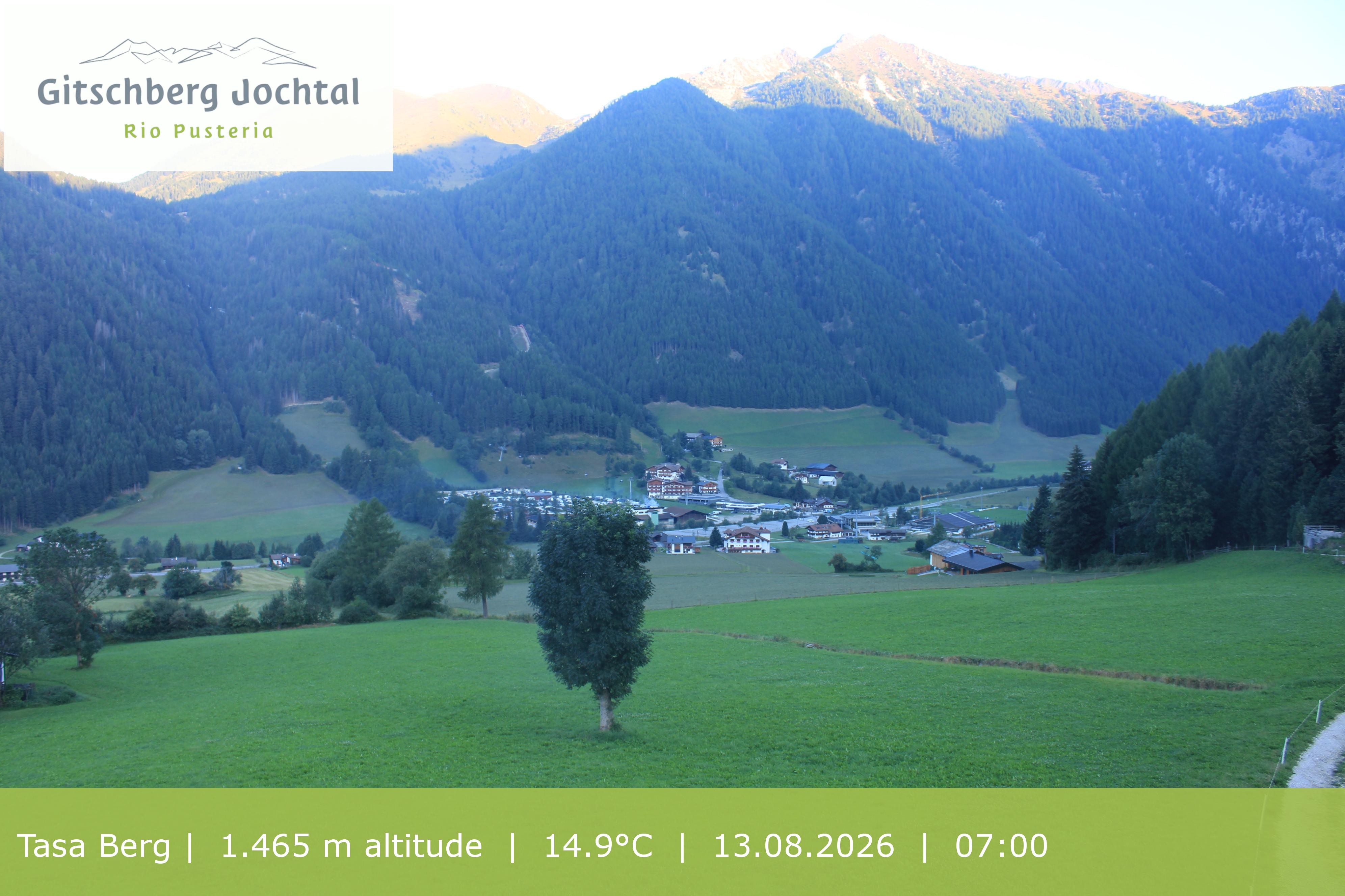 Archived image Webcam: View at Gitschberg Mountain