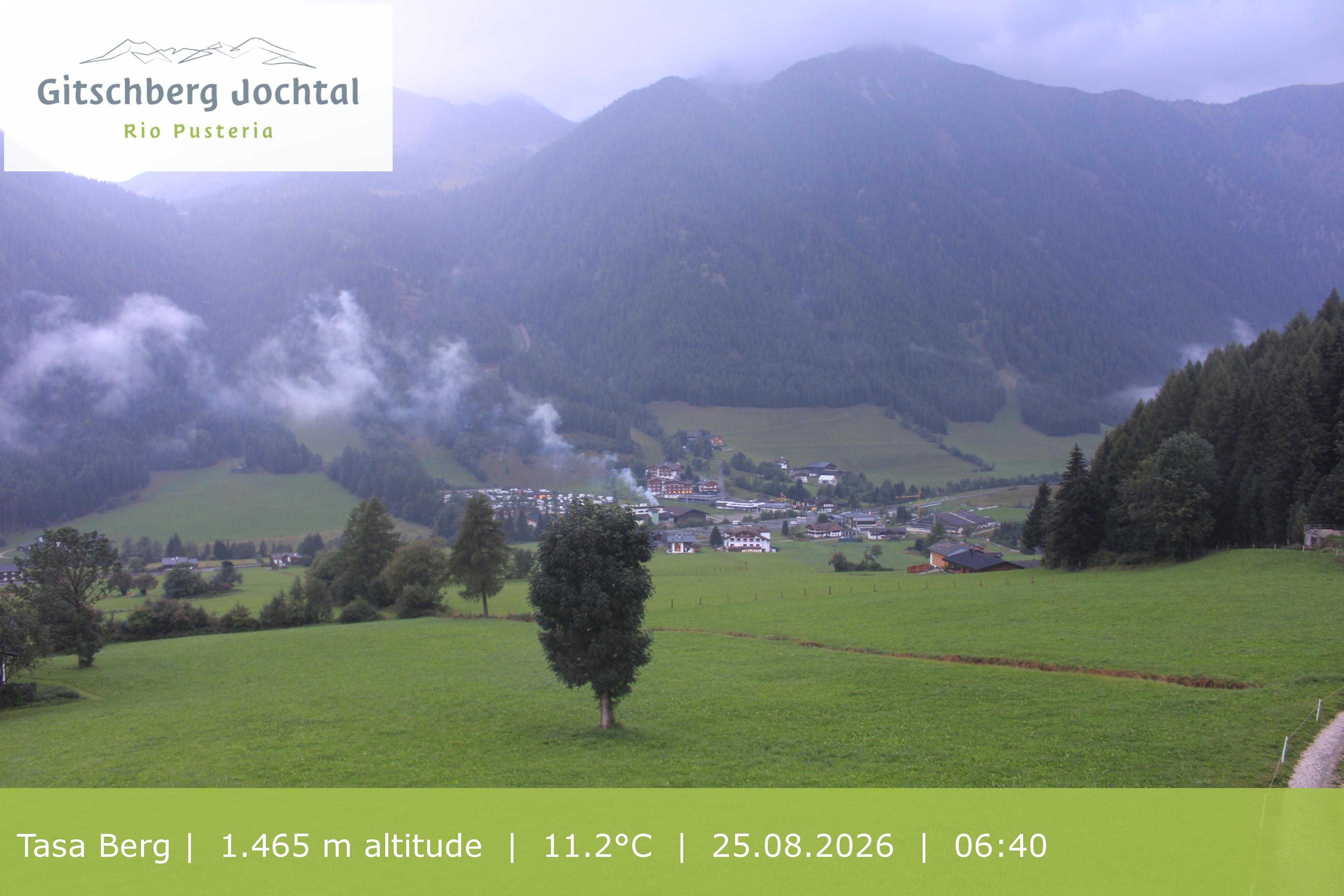 Archived image Webcam: View at Gitschberg Mountain