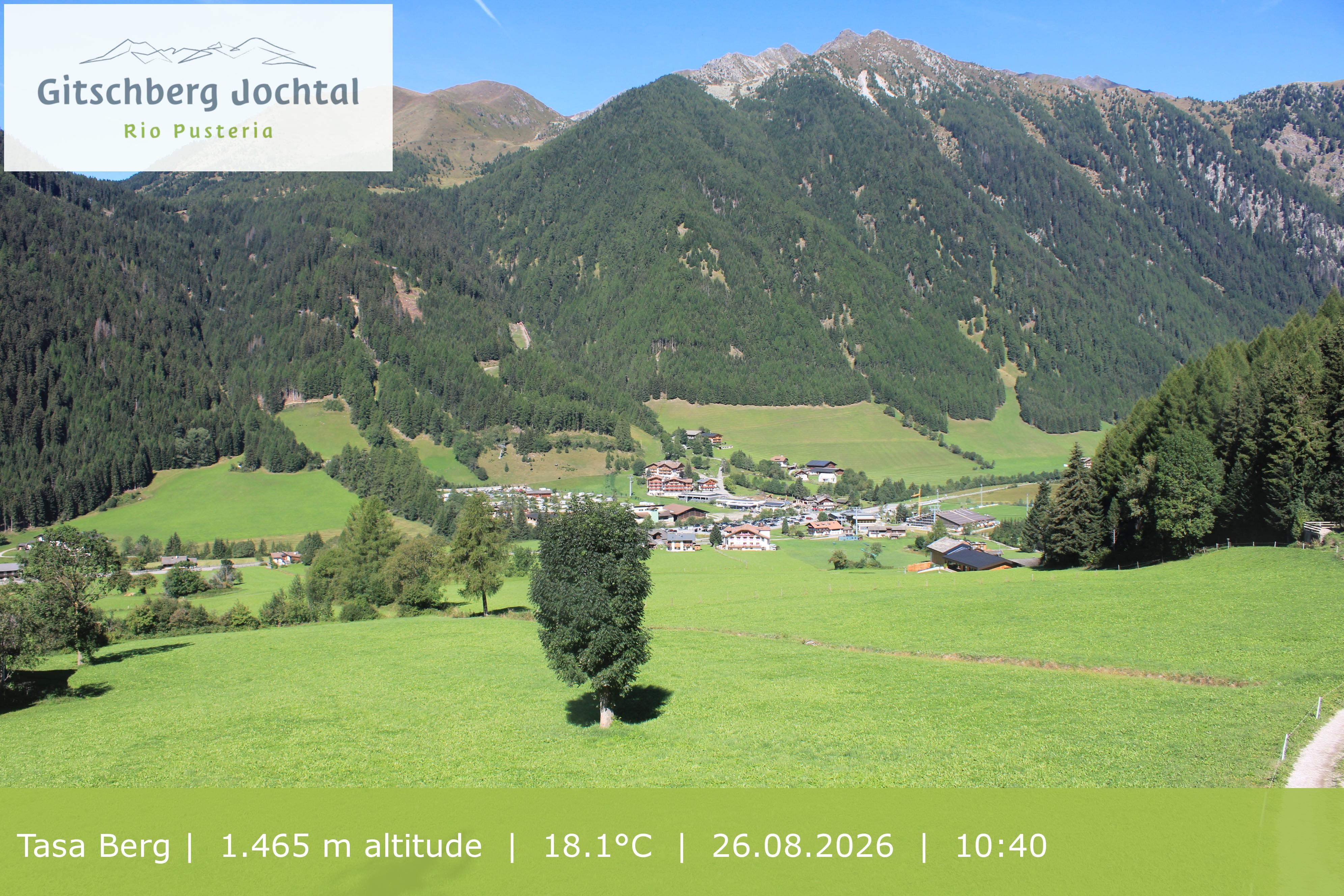 Archived image Webcam: View at Gitschberg Mountain