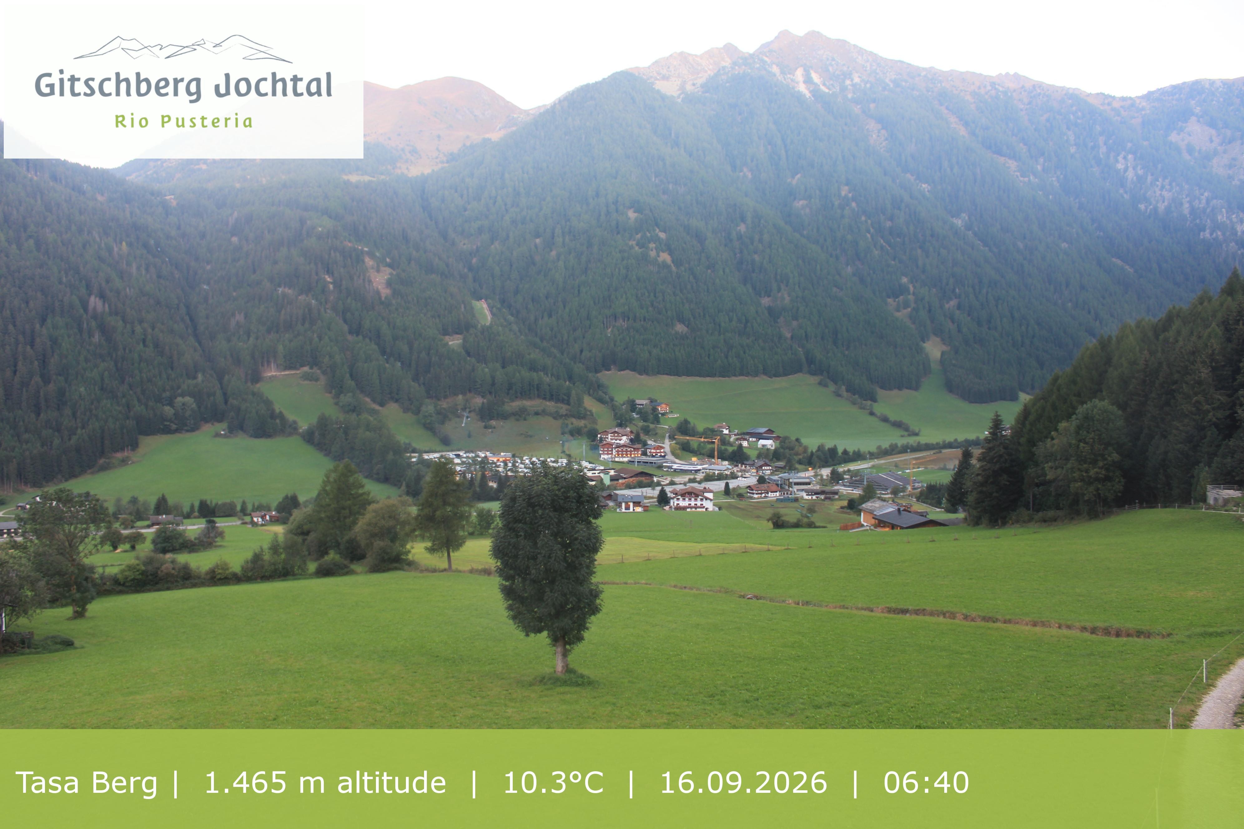 Archived image Webcam: View at Gitschberg Mountain