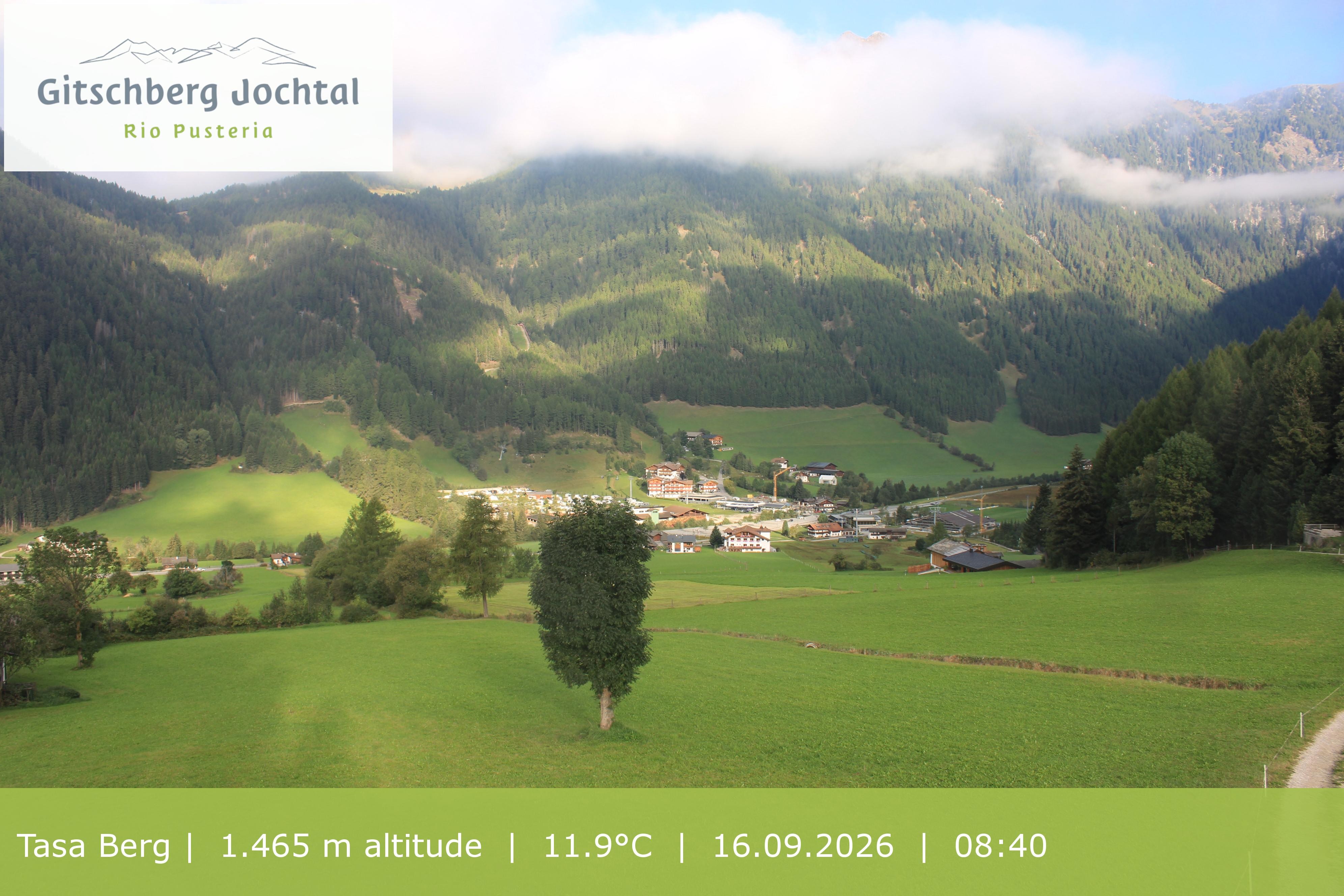 Archived image Webcam: View at Gitschberg Mountain