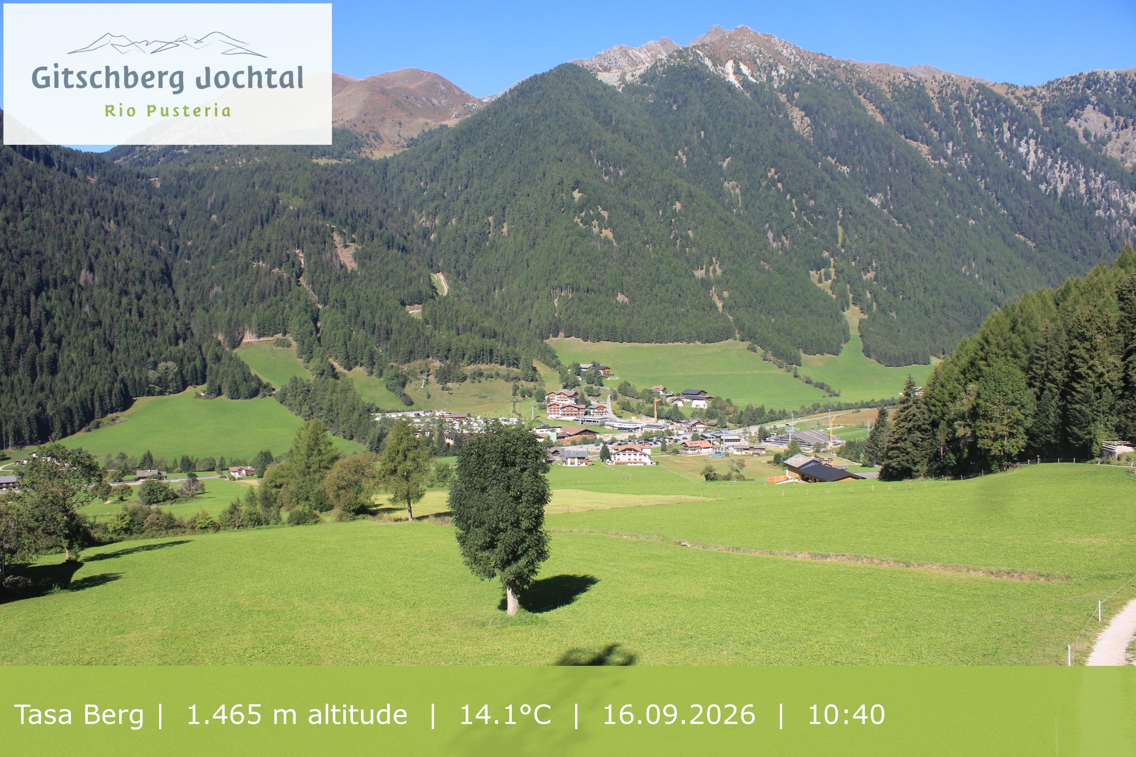 Archived image Webcam: View at Gitschberg Mountain
