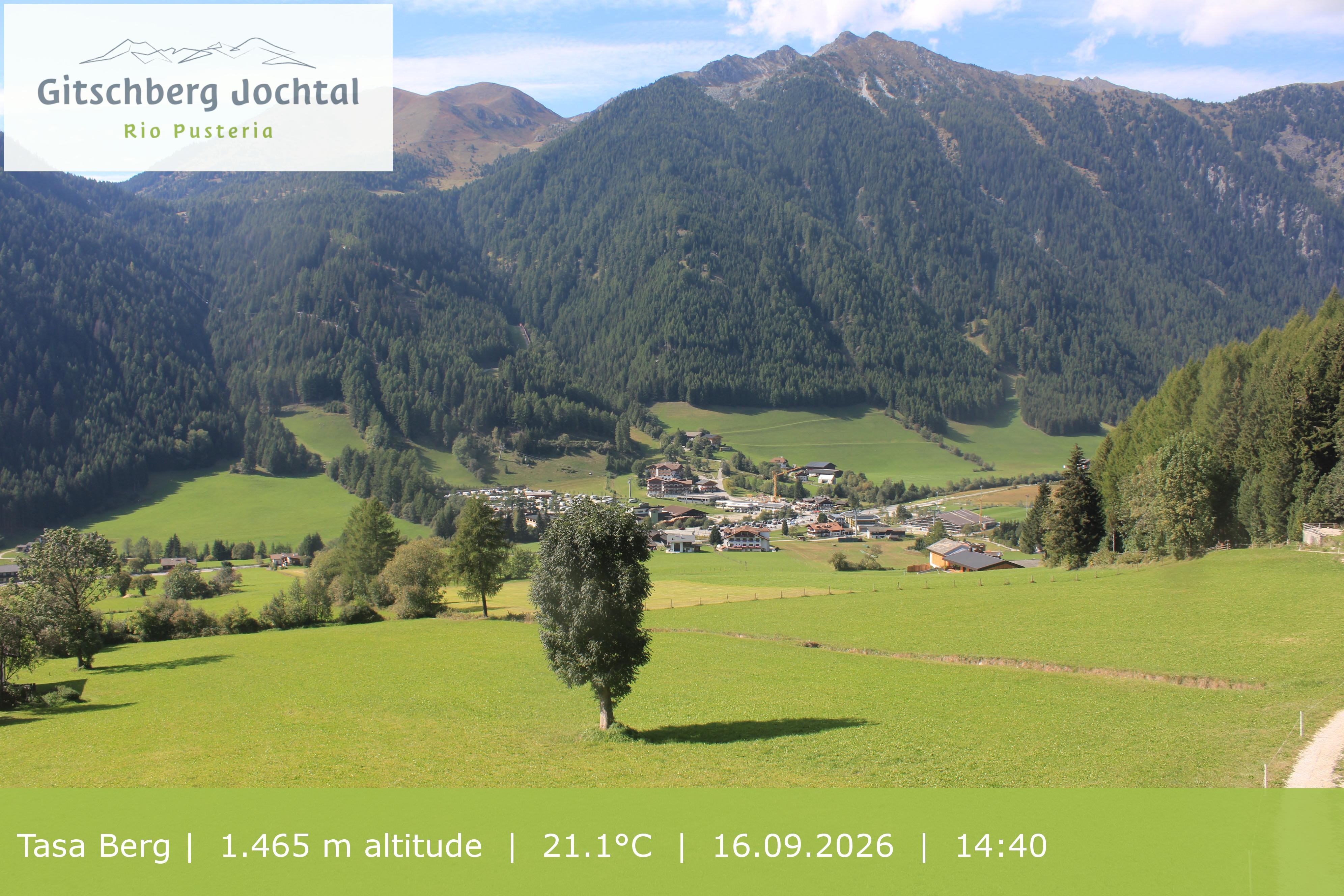 Archived image Webcam: View at Gitschberg Mountain