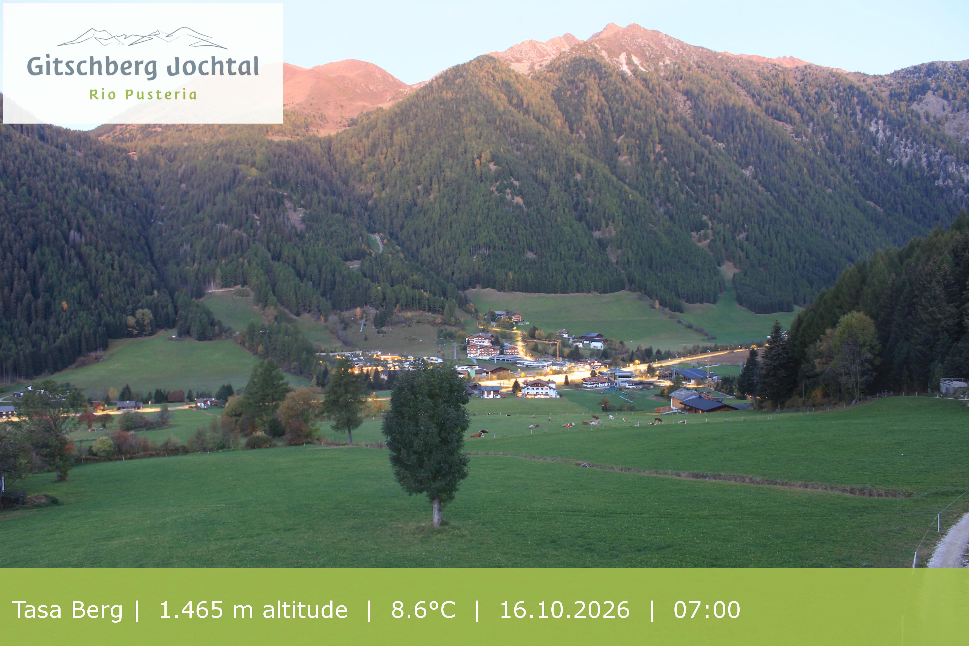 Archived image Webcam: View at Gitschberg Mountain