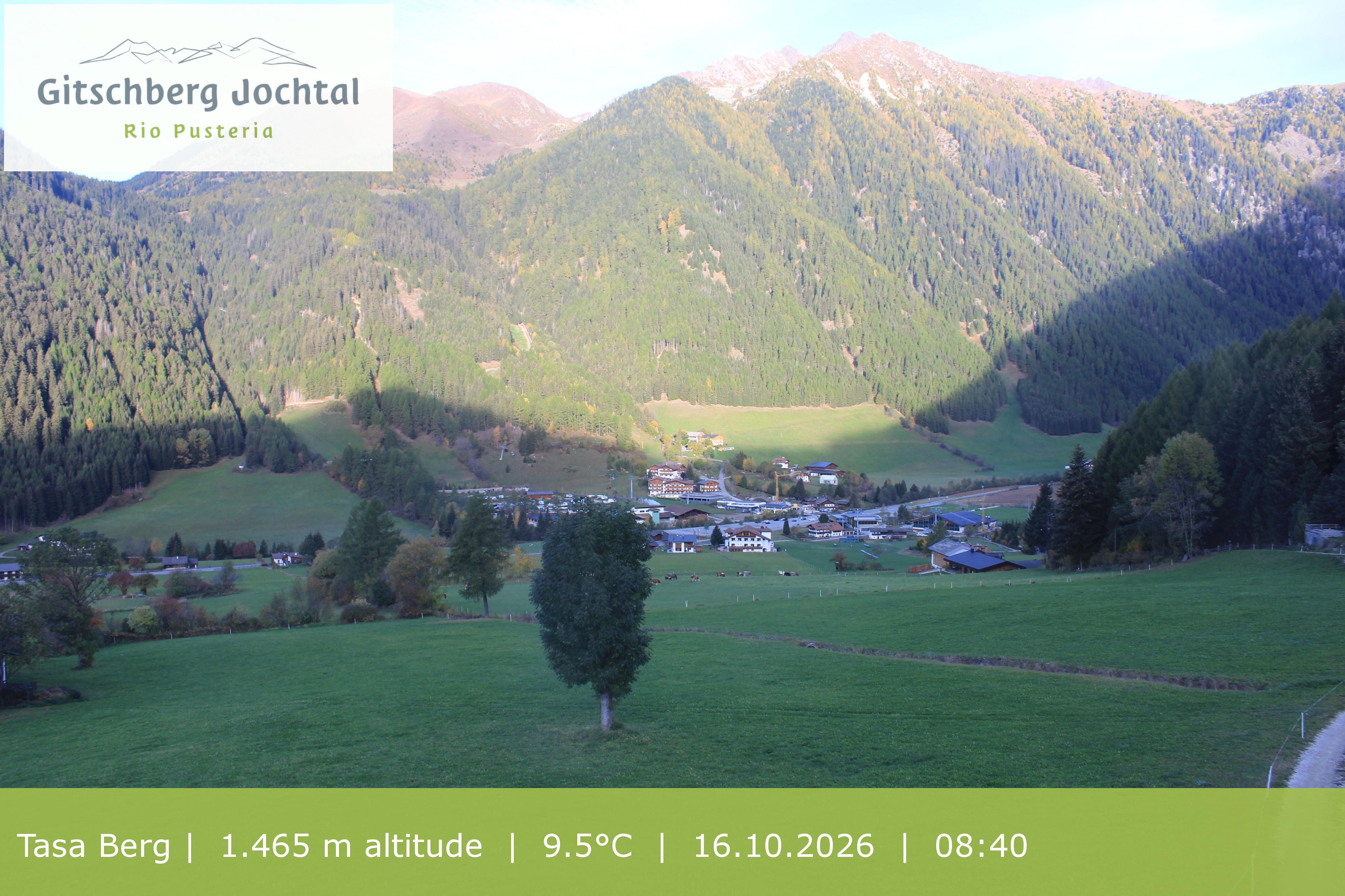 Archived image Webcam: View at Gitschberg Mountain