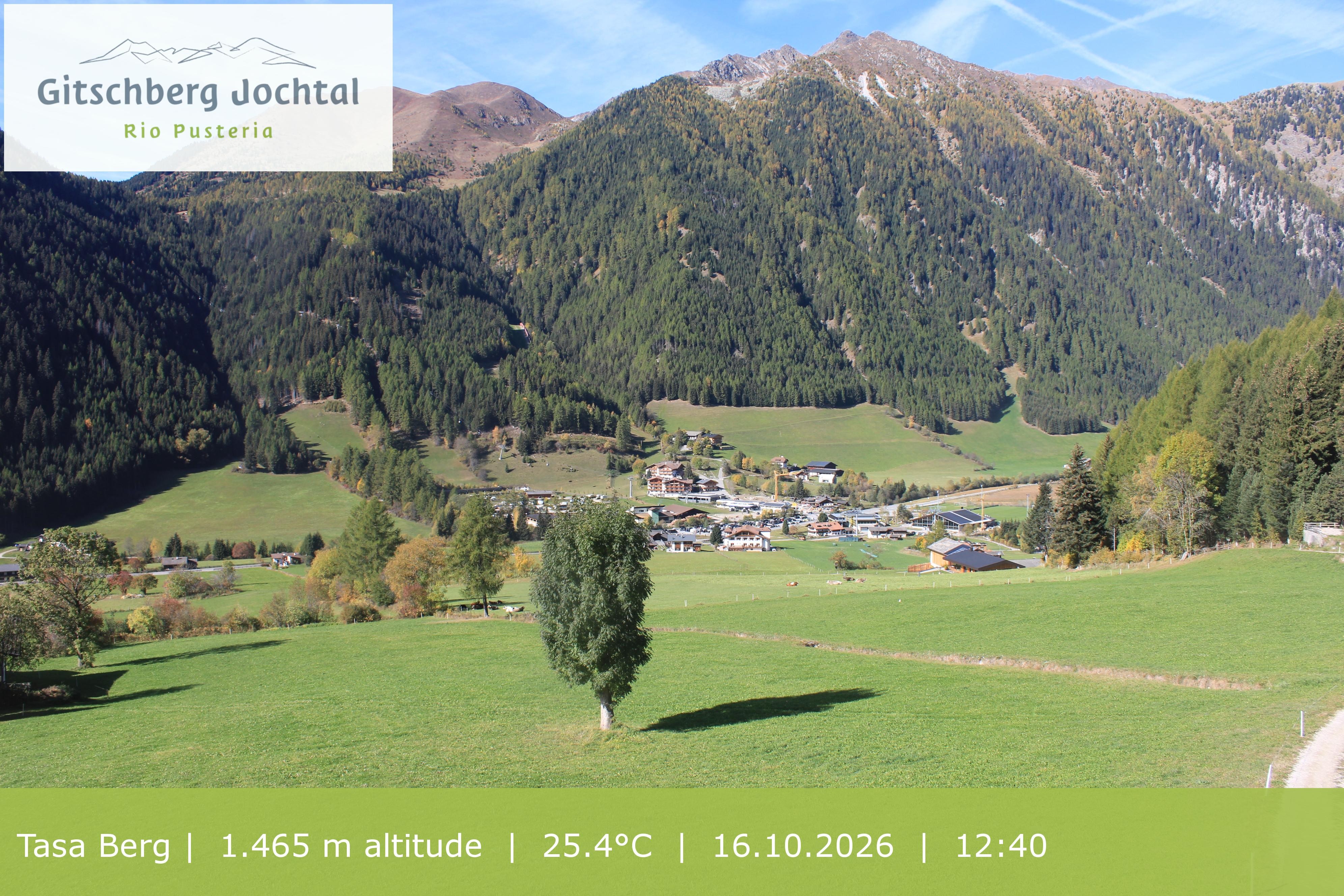 Archived image Webcam: View at Gitschberg Mountain