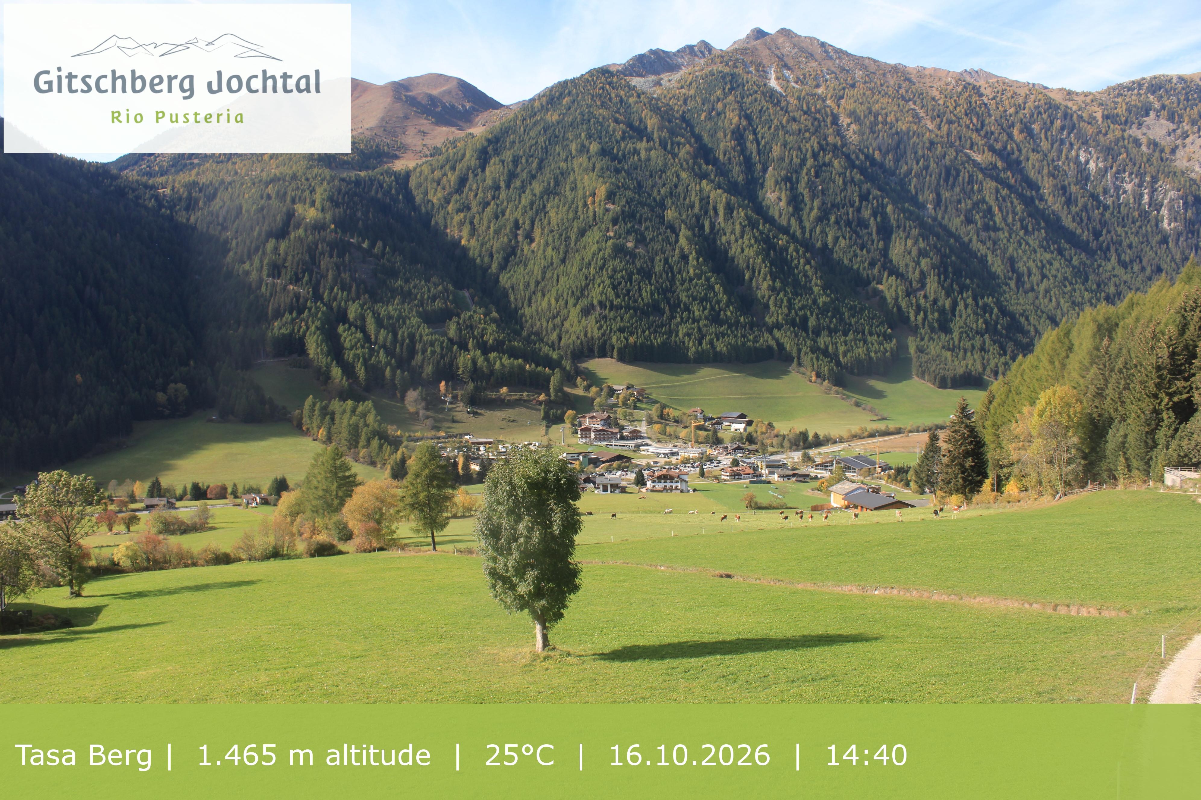 Archived image Webcam: View at Gitschberg Mountain