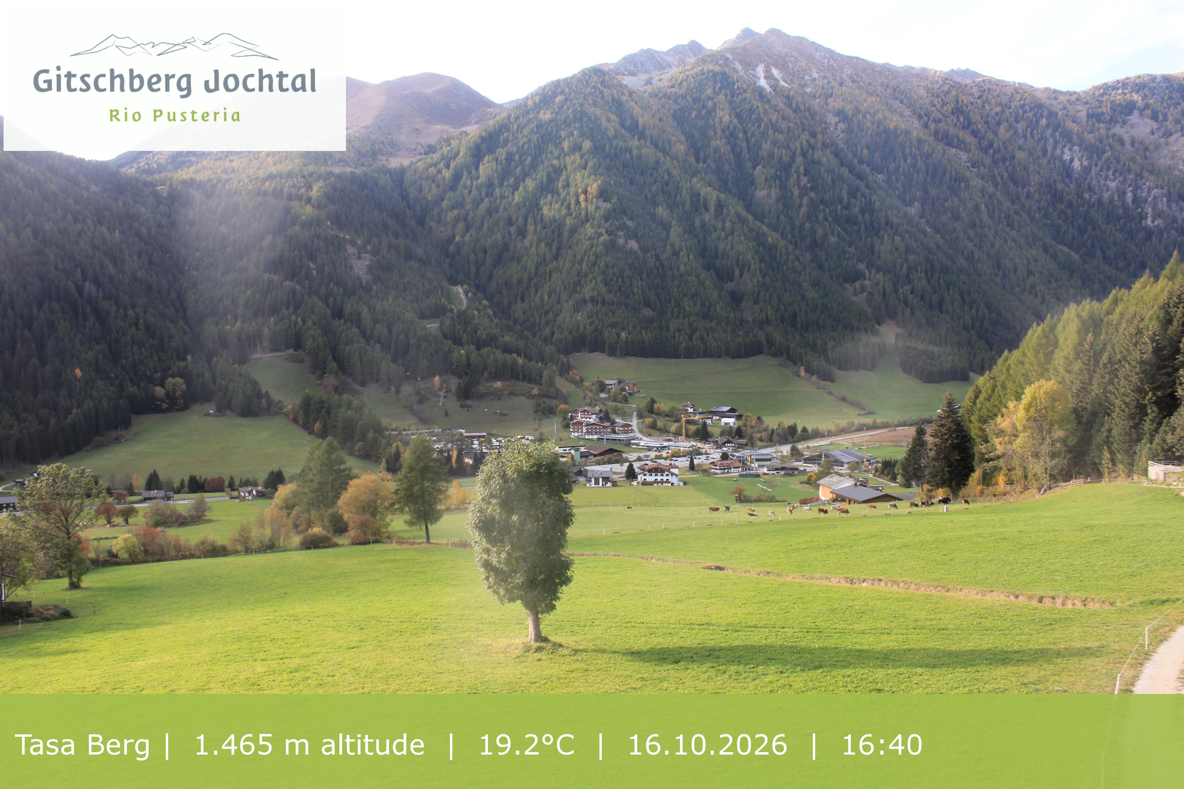 Archived image Webcam: View at Gitschberg Mountain
