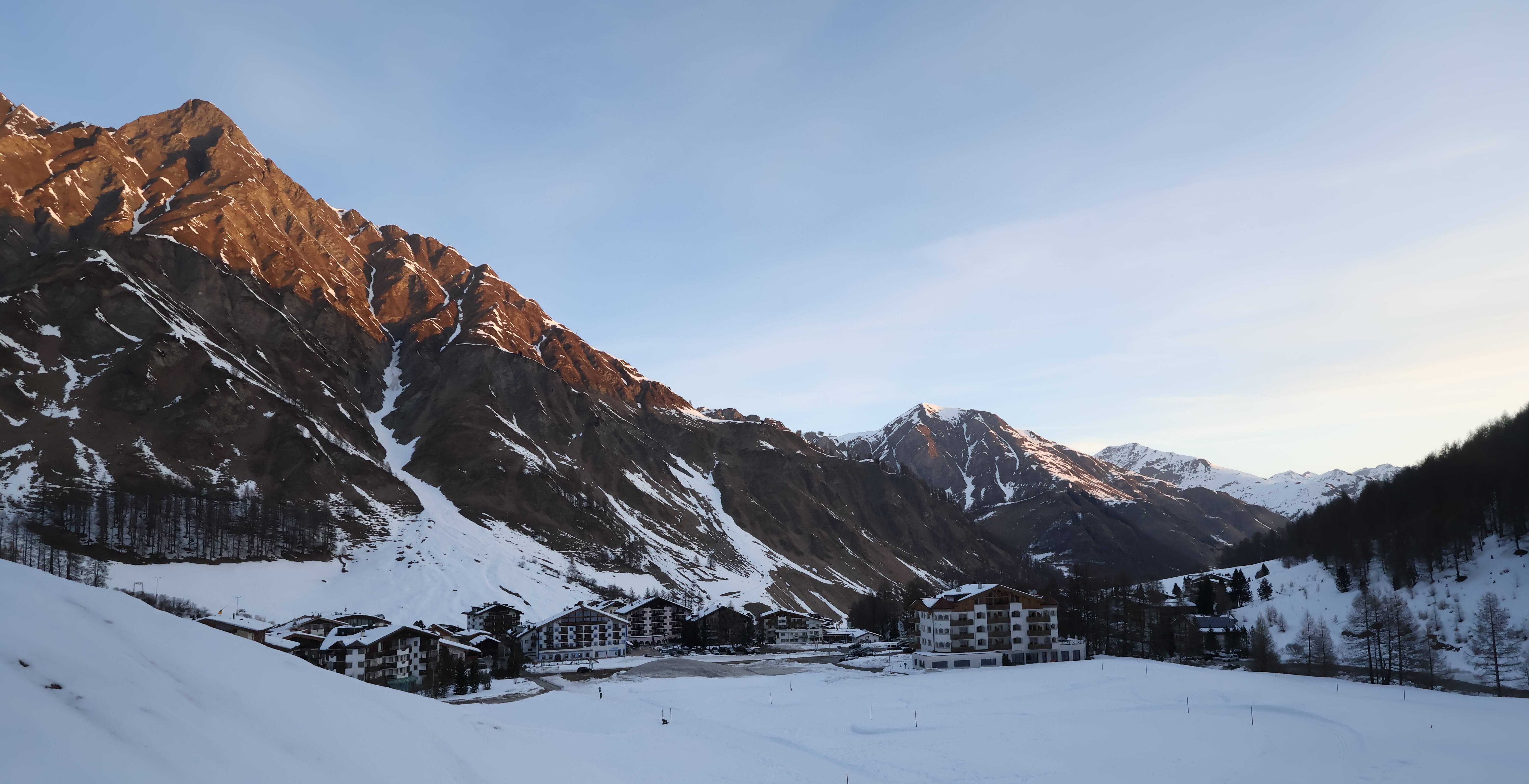Archiv Foto Webcam Samnaun: Blick auf das Dorf