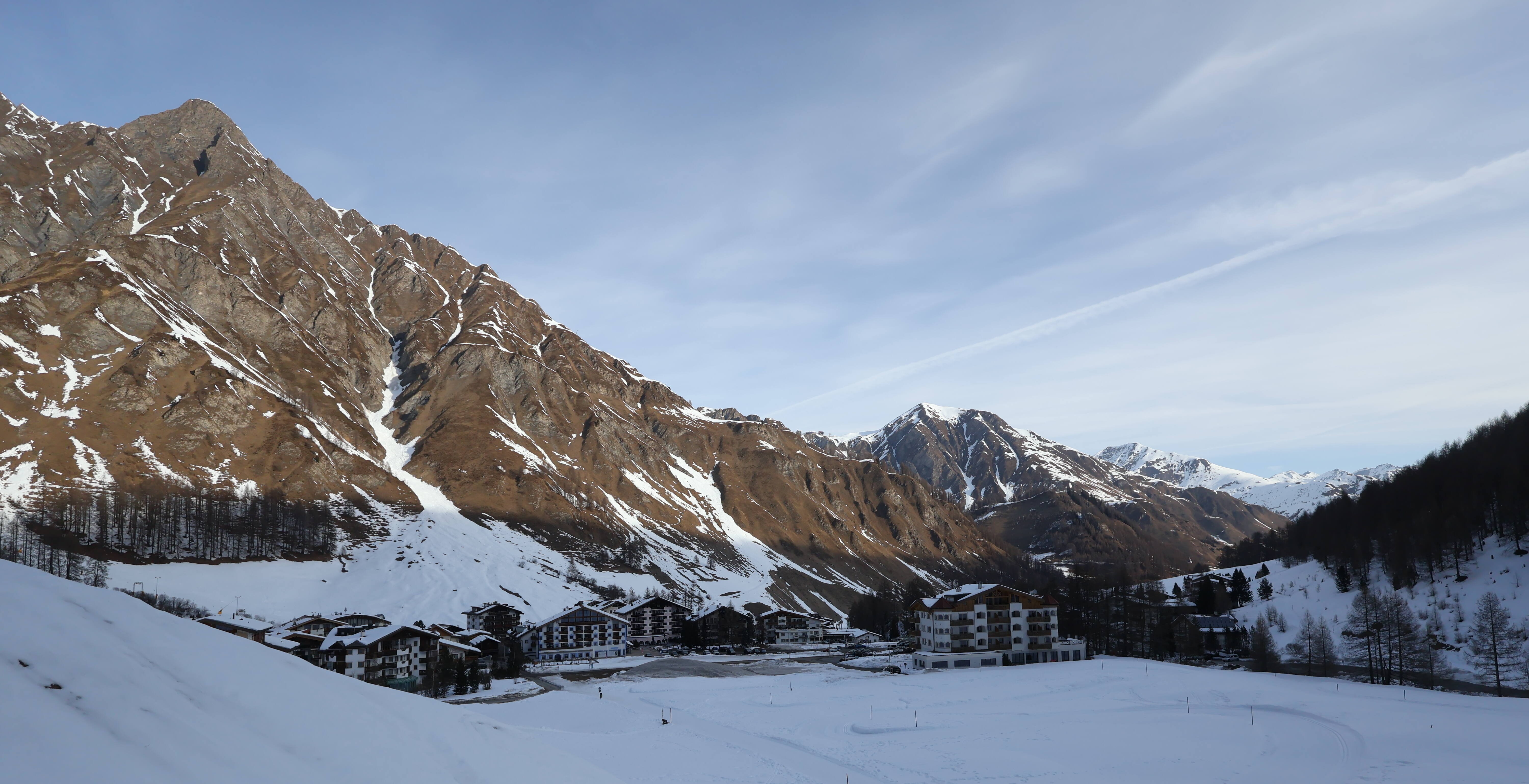 Archiv Foto Webcam Samnaun: Blick auf das Dorf