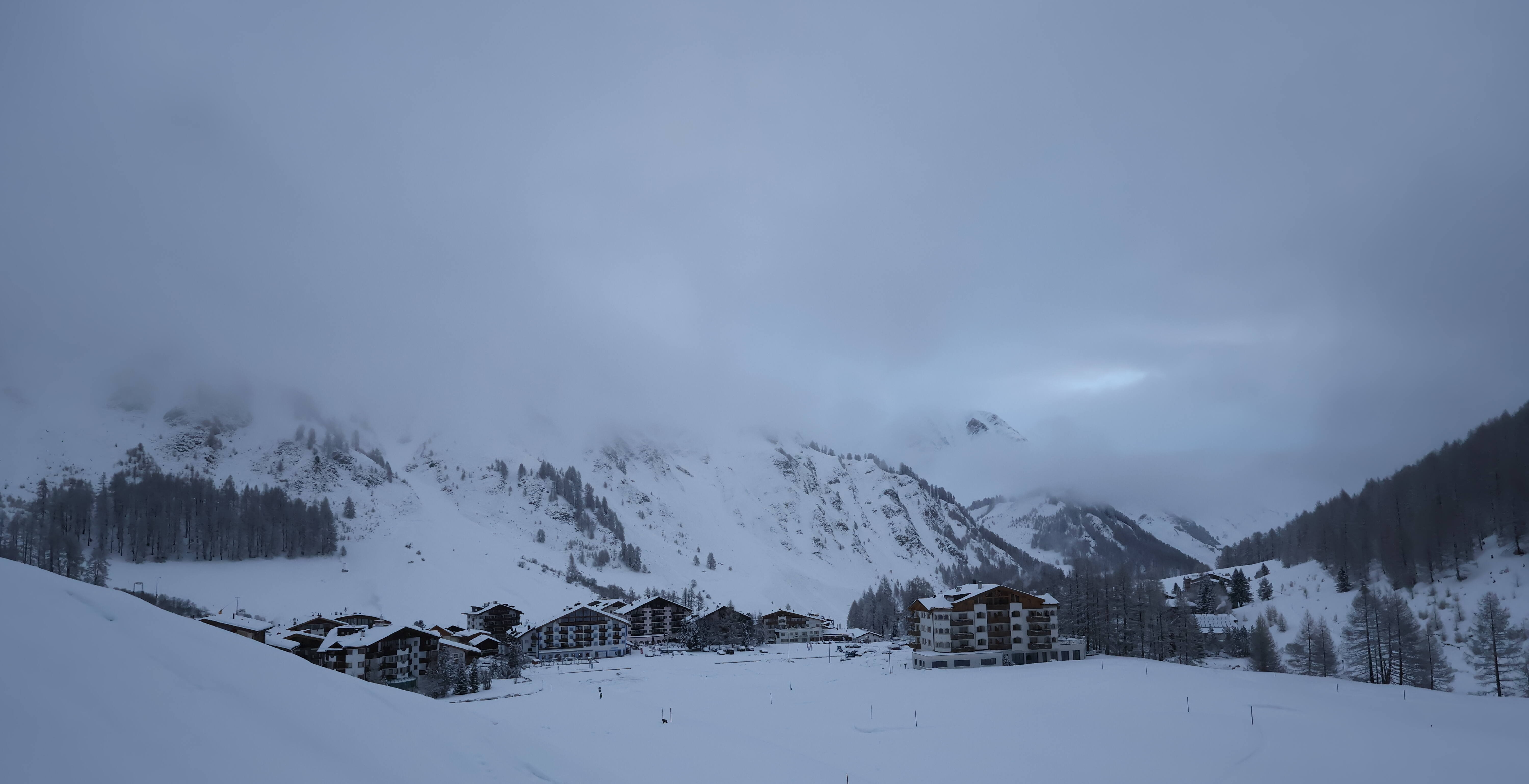 Archiv Foto Webcam Samnaun: Blick auf das Dorf