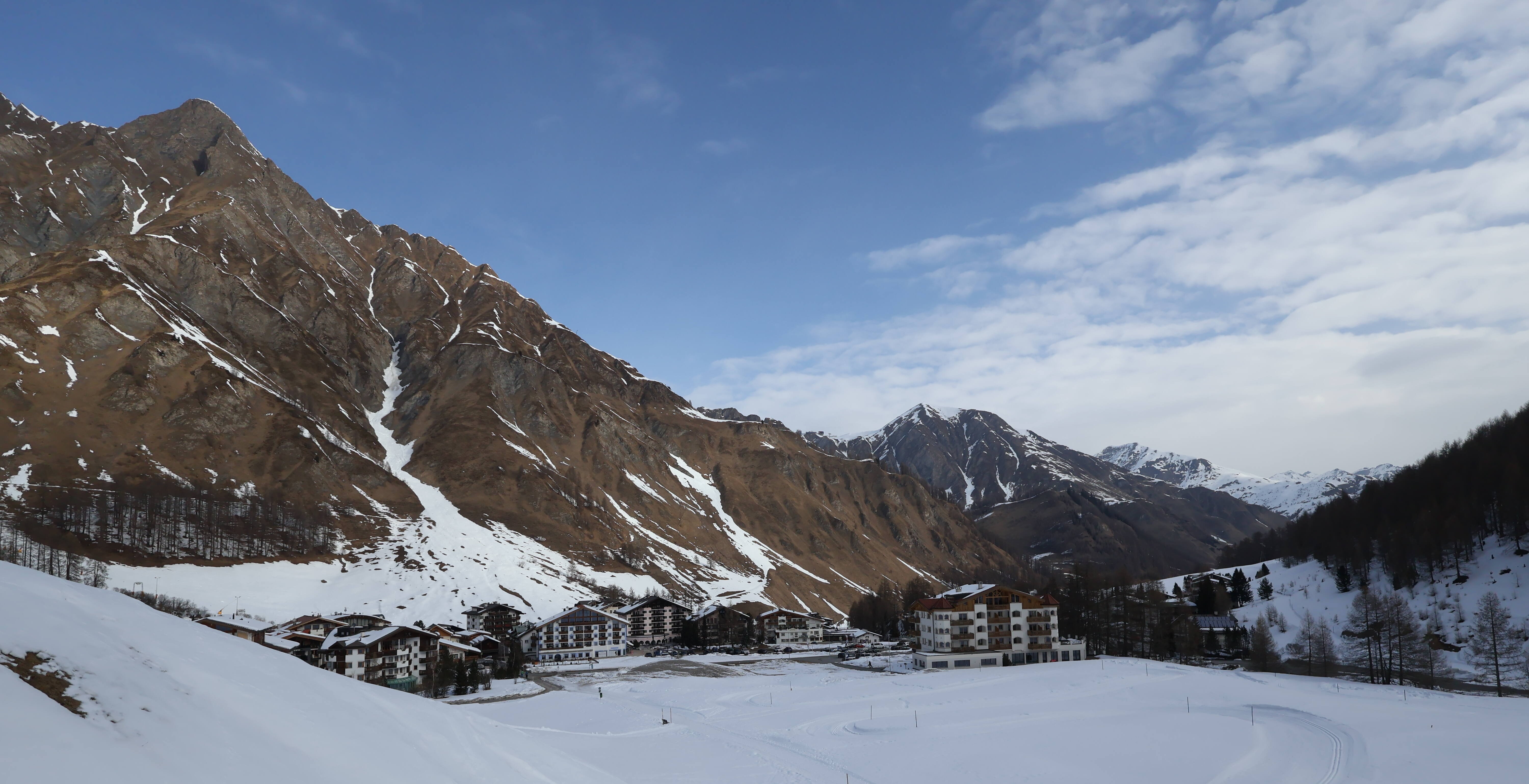 Archiv Foto Webcam Samnaun: Blick auf das Dorf