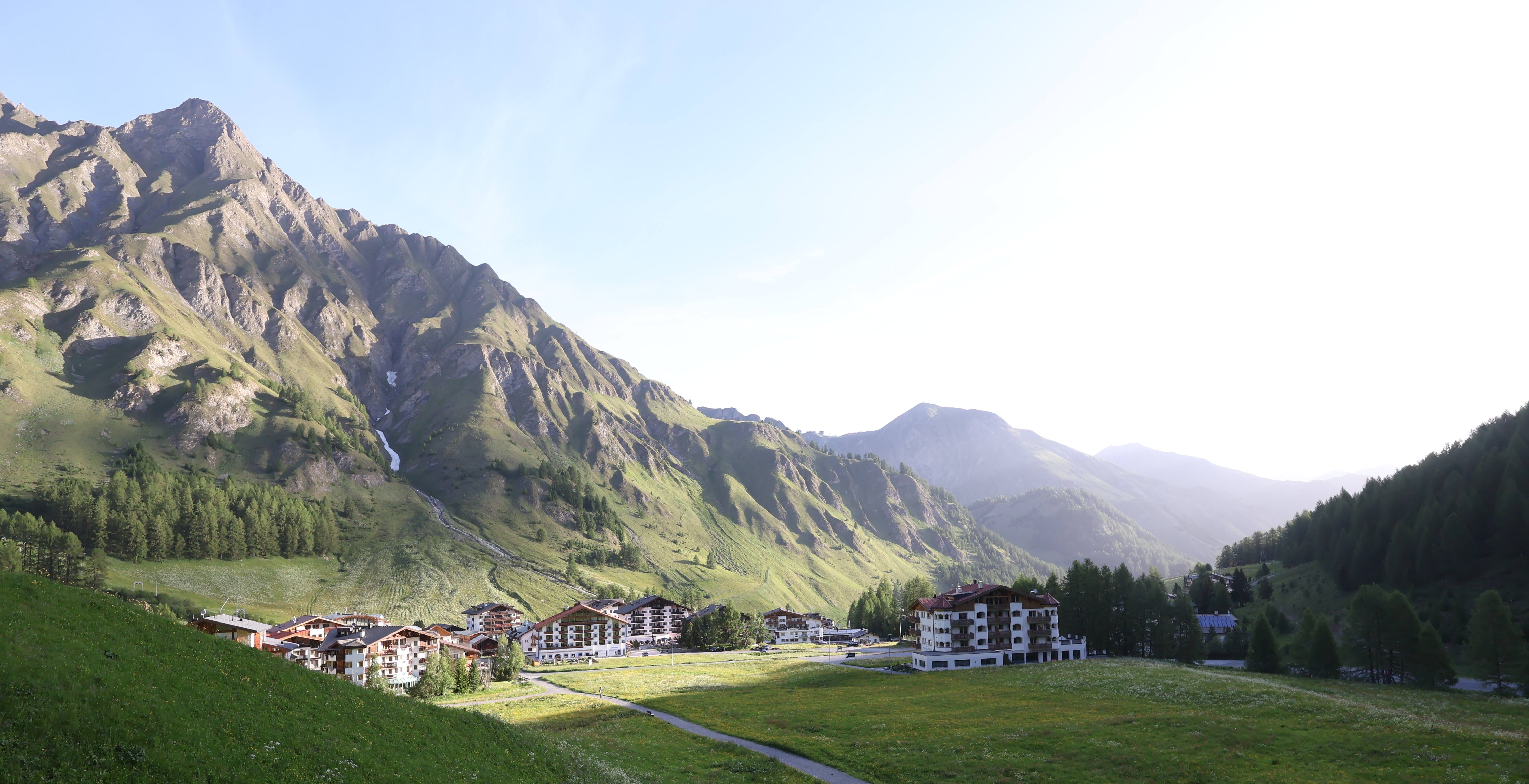 Archiv Foto Webcam Samnaun: Blick auf das Dorf