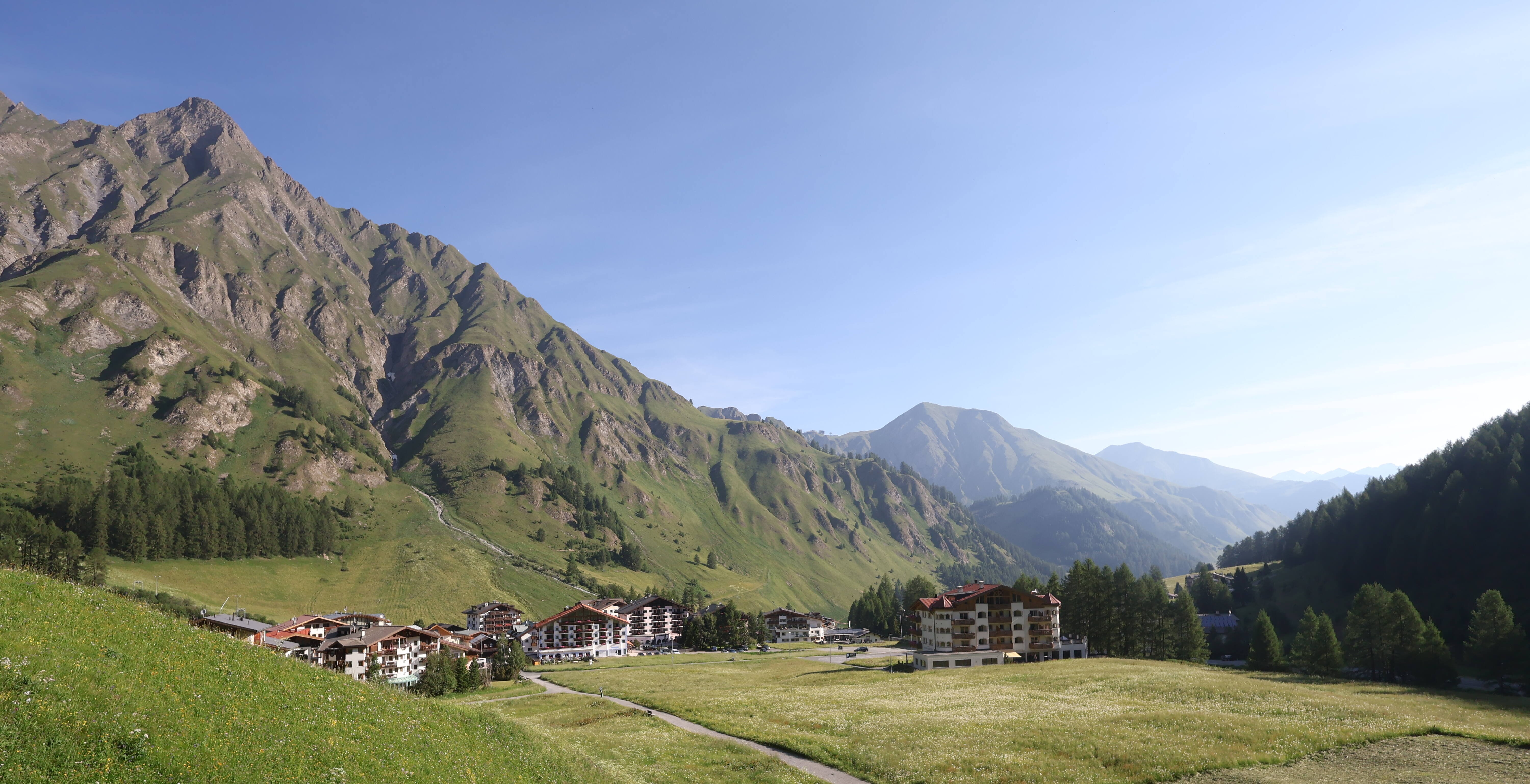 Archiv Foto Webcam Samnaun: Blick auf das Dorf