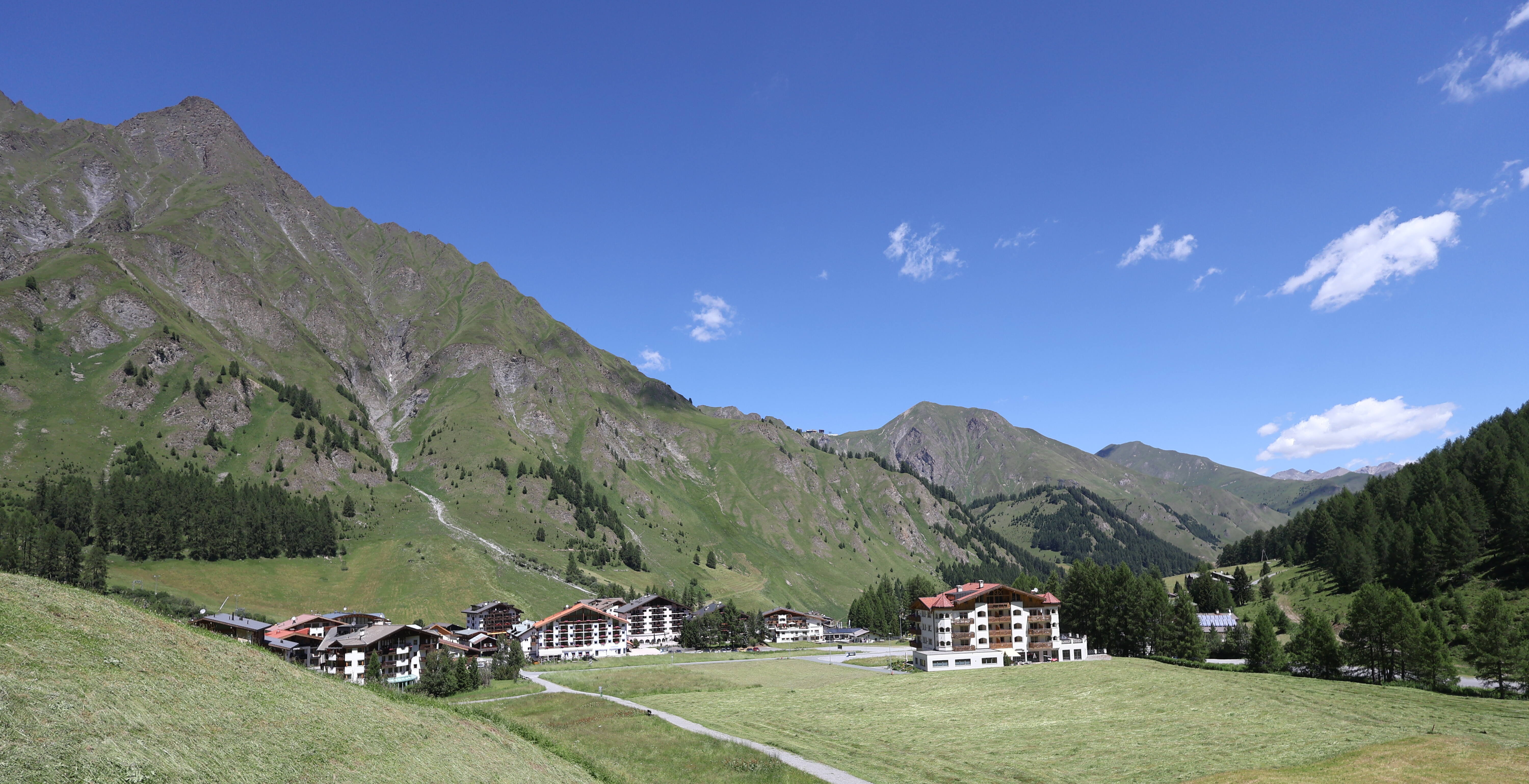Archiv Foto Webcam Samnaun: Blick auf das Dorf