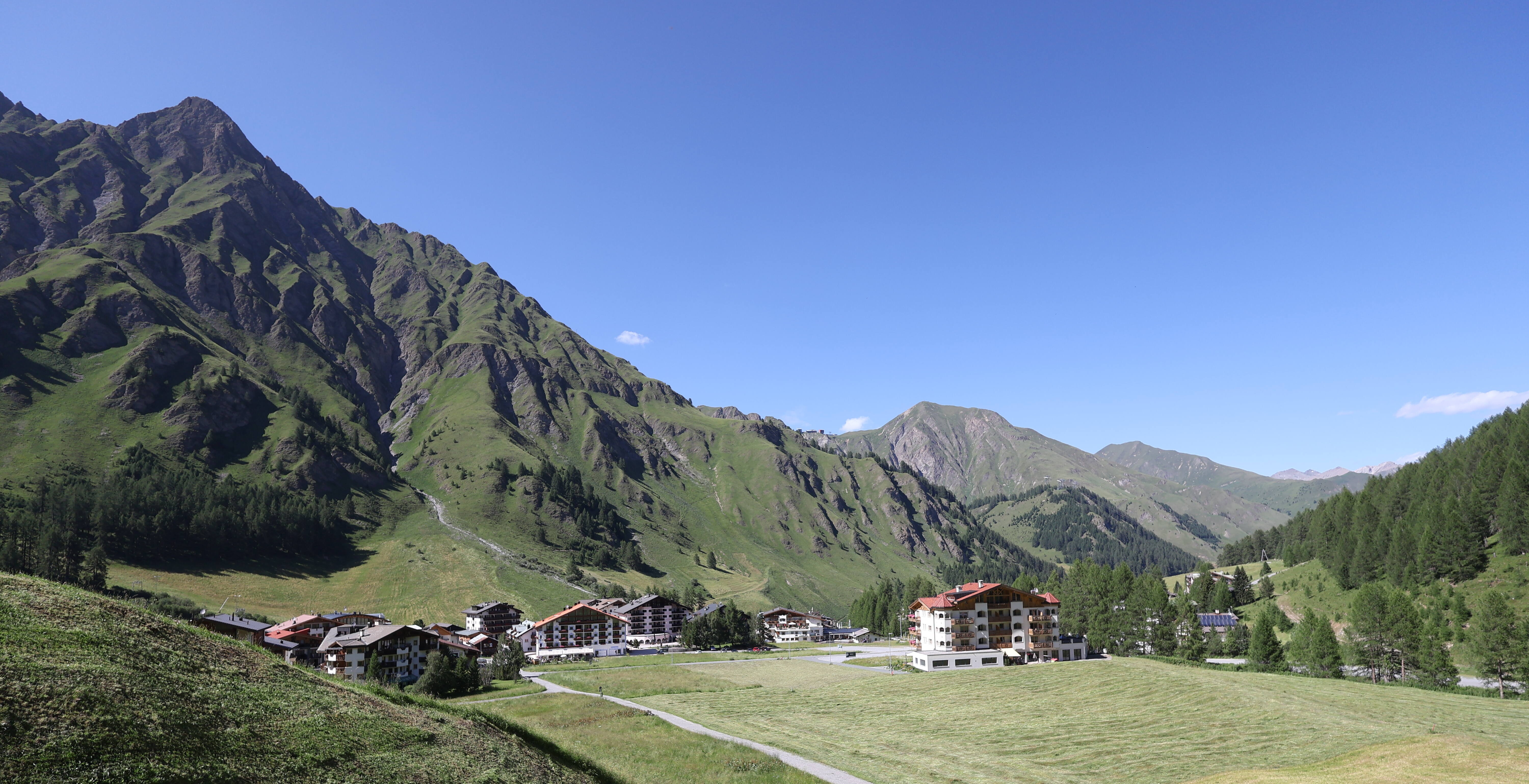 Archiv Foto Webcam Samnaun: Blick auf das Dorf