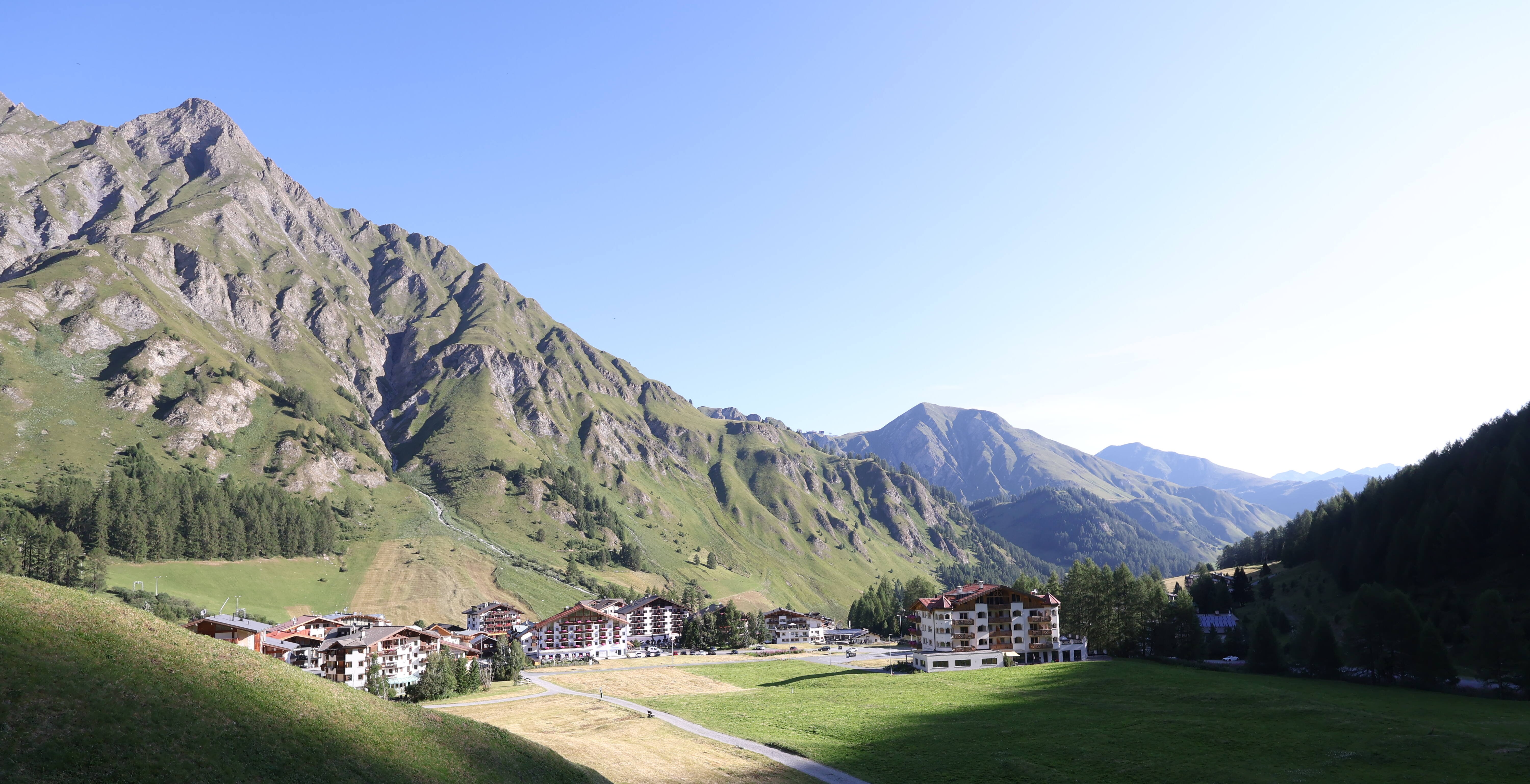 Archiv Foto Webcam Samnaun: Blick auf das Dorf