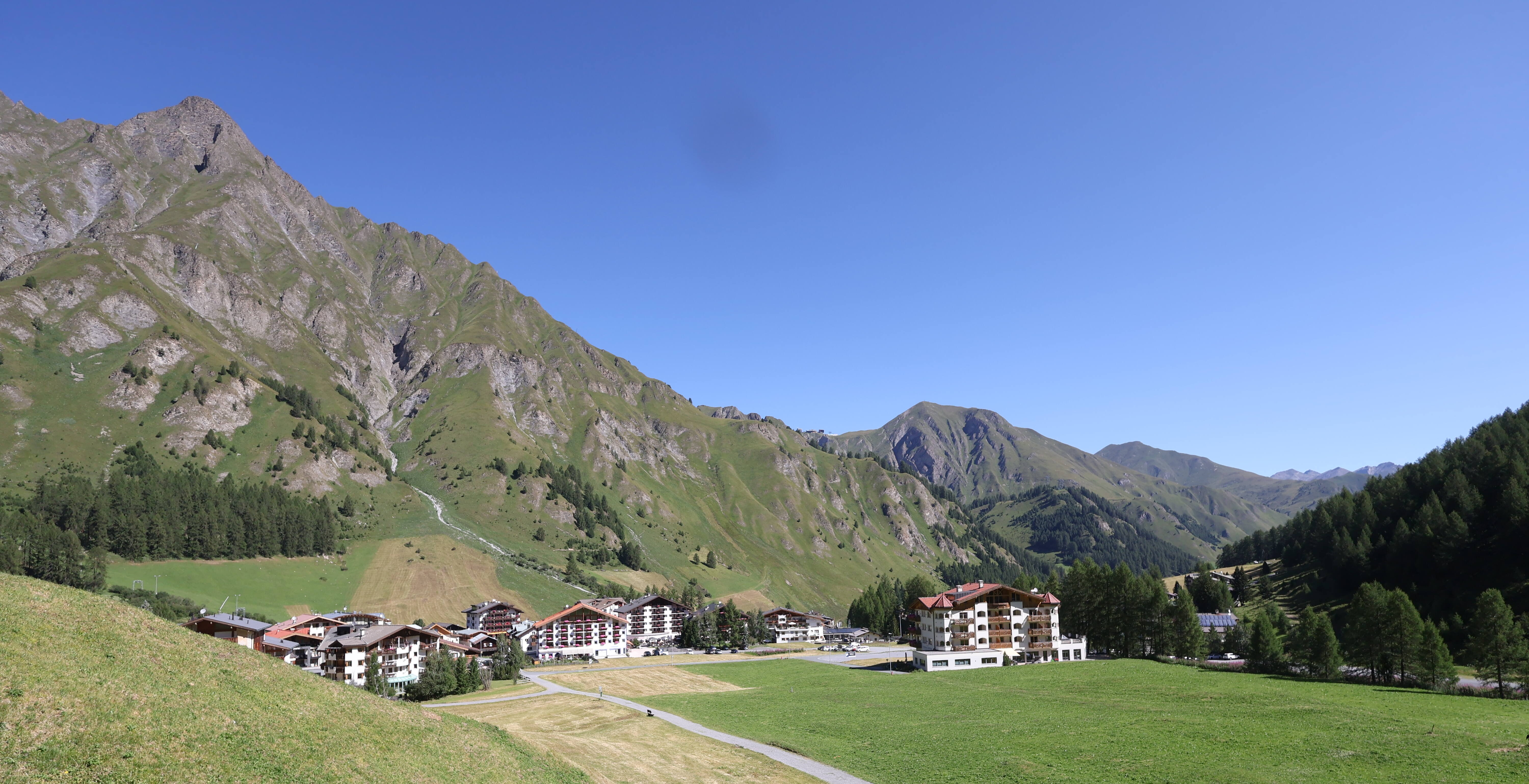 Archiv Foto Webcam Samnaun: Blick auf das Dorf