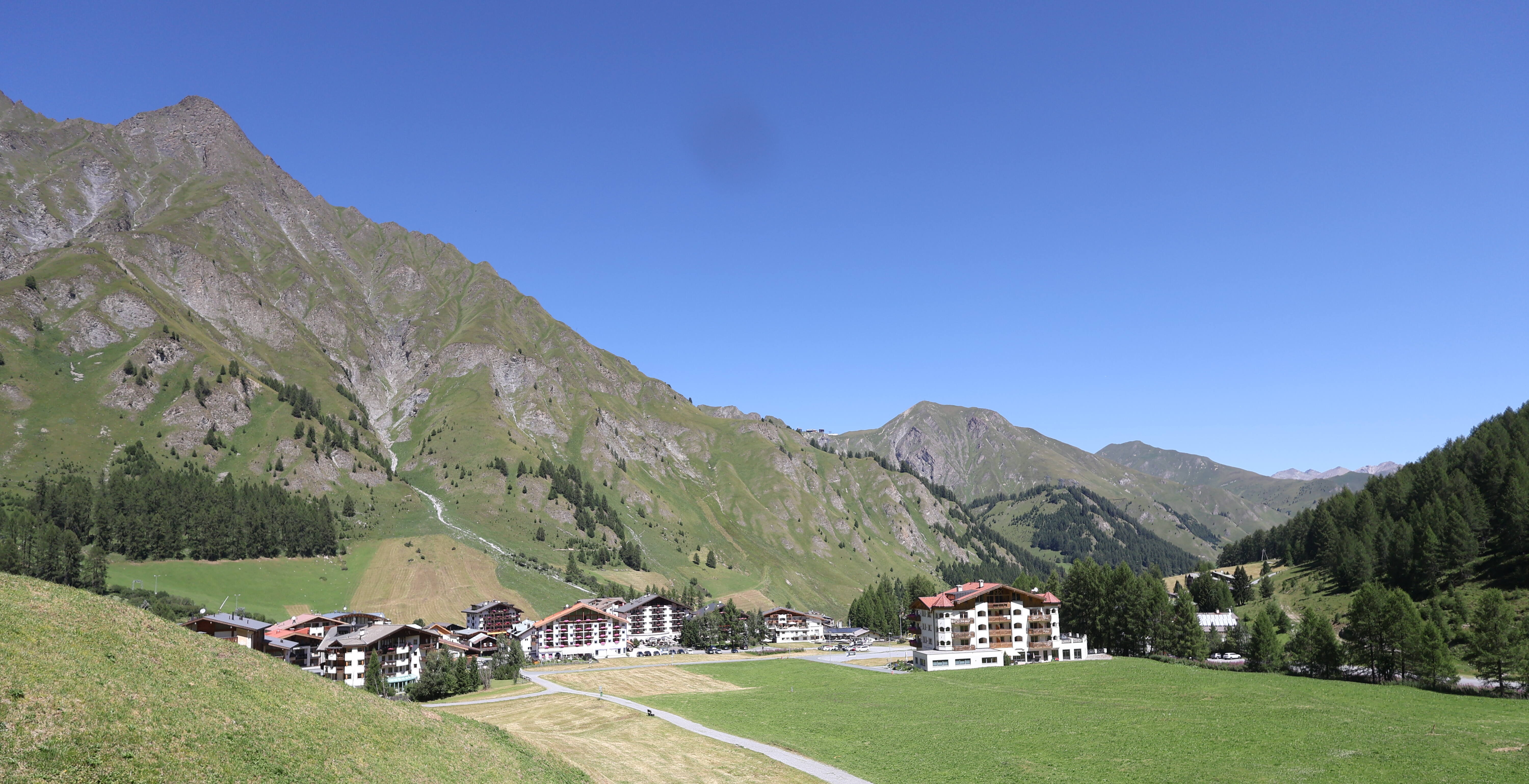 Archiv Foto Webcam Samnaun: Blick auf das Dorf