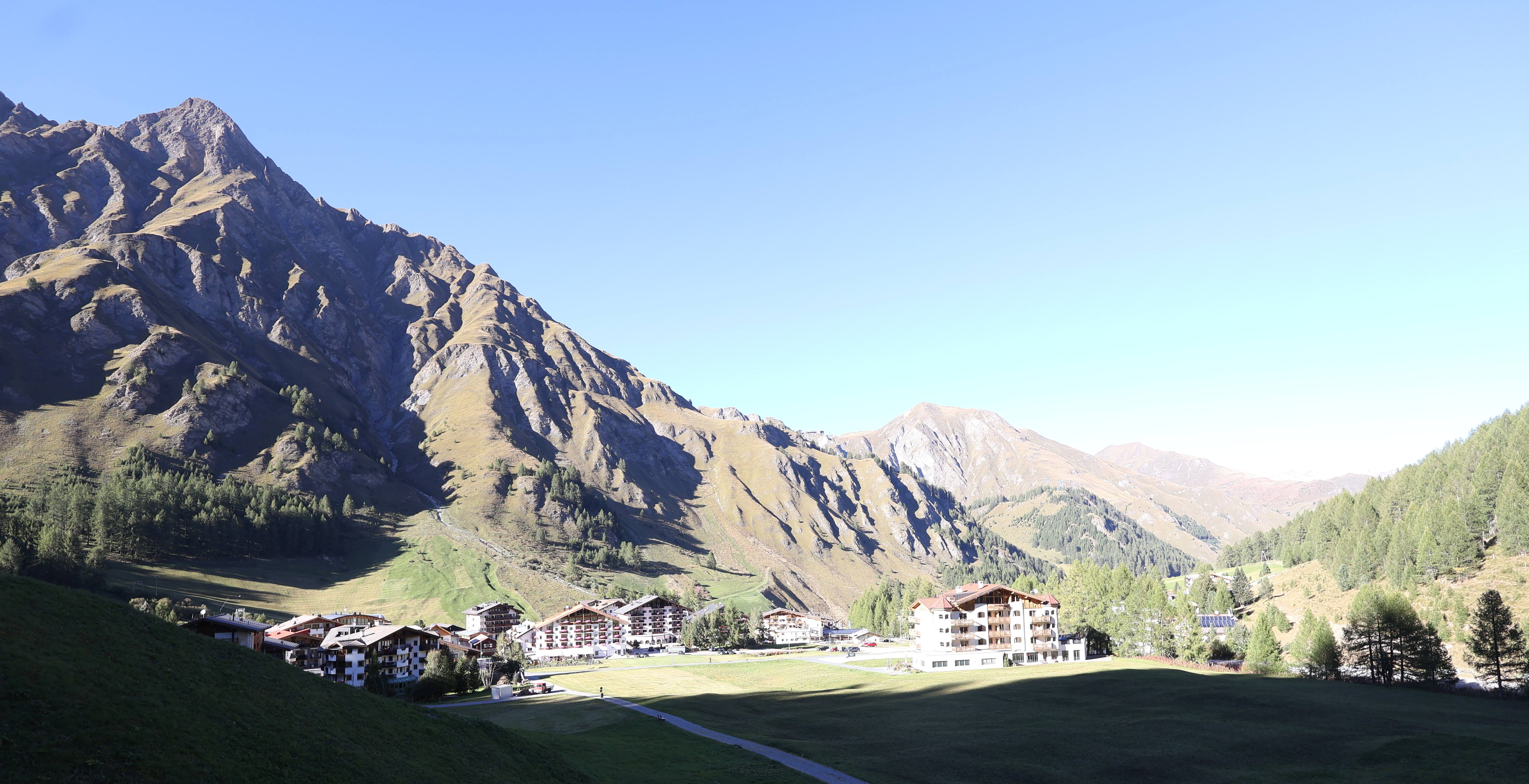Archiv Foto Webcam Samnaun: Blick auf das Dorf